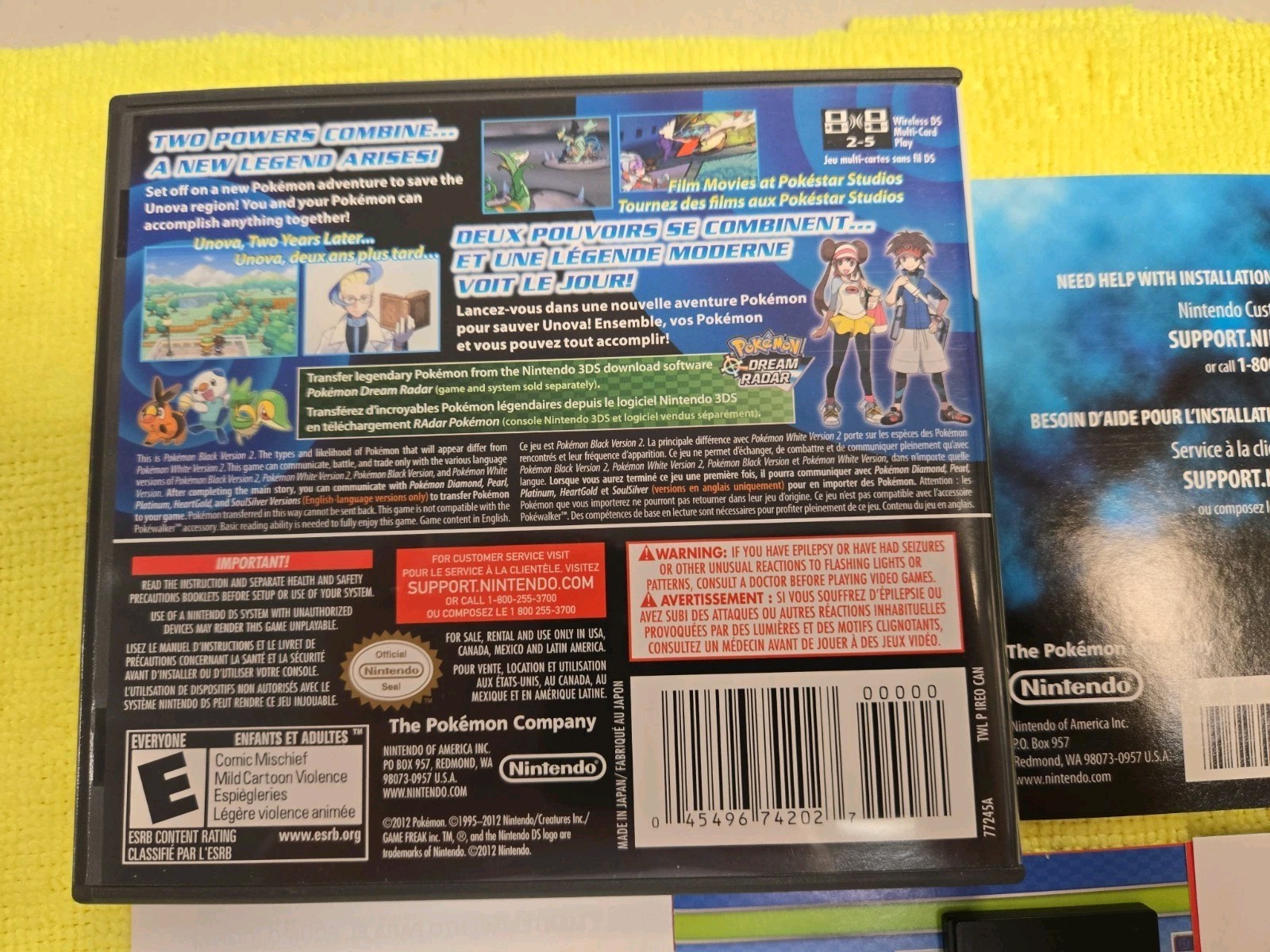 Pokemon: Black Version 2 (Nintendo DS, 2012) CIB Complete. Authentic. Tested.