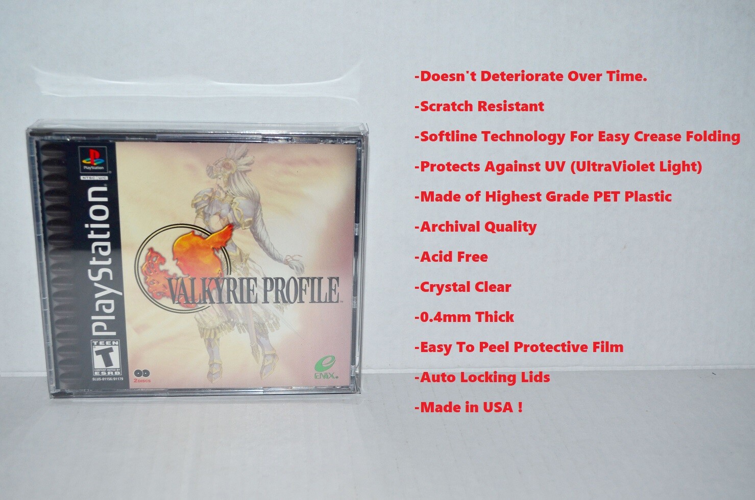 5 Double Plastic Protectors Cases Display Box Sleeves For Sony PlayStation 1 PS1