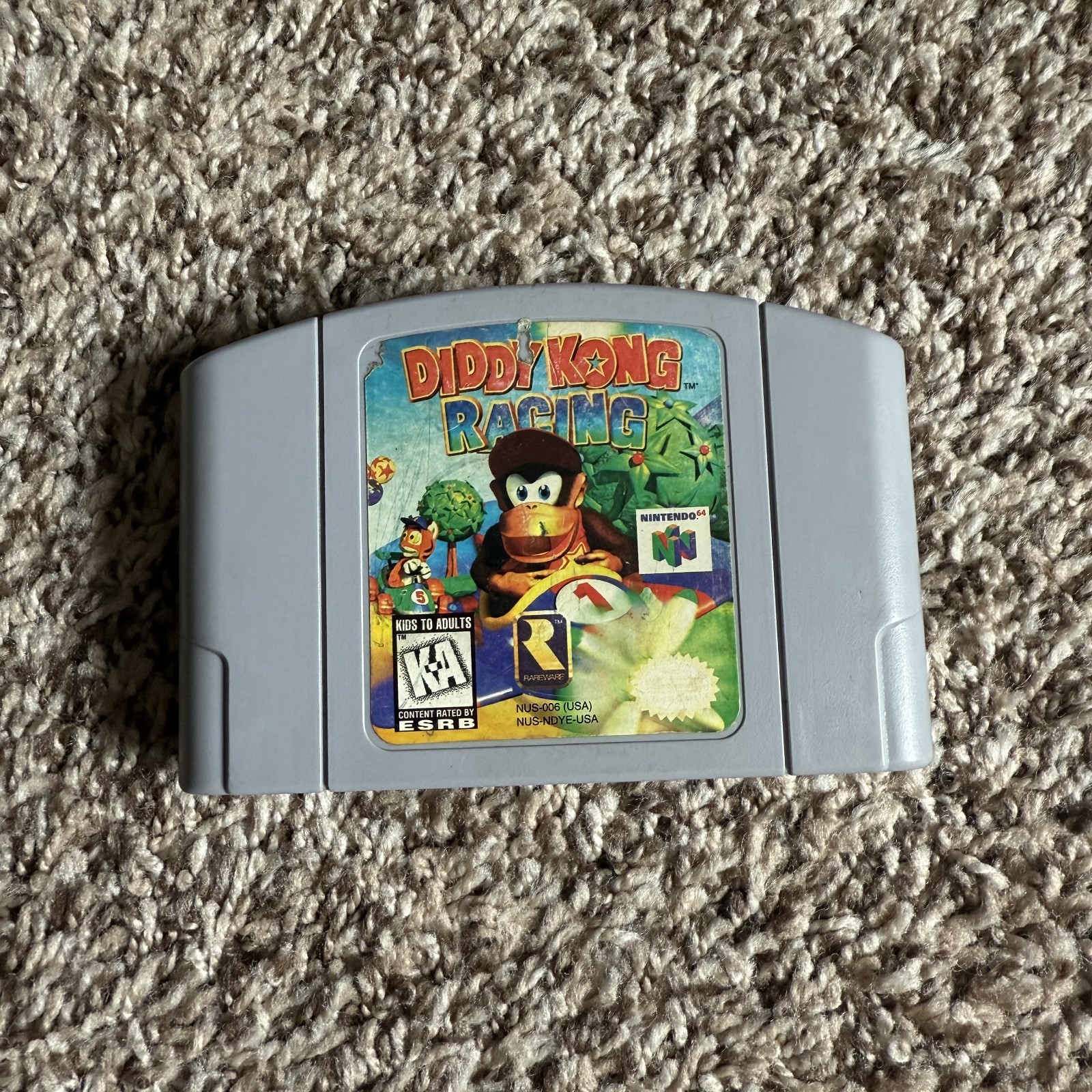 Diddy Kong Racing Nintendo 64 Authentic Cartridge, 1997, N64