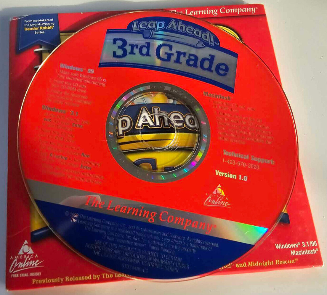 Leap Ahead 3rd Third Grade Ages 7-9 PC Learning Company