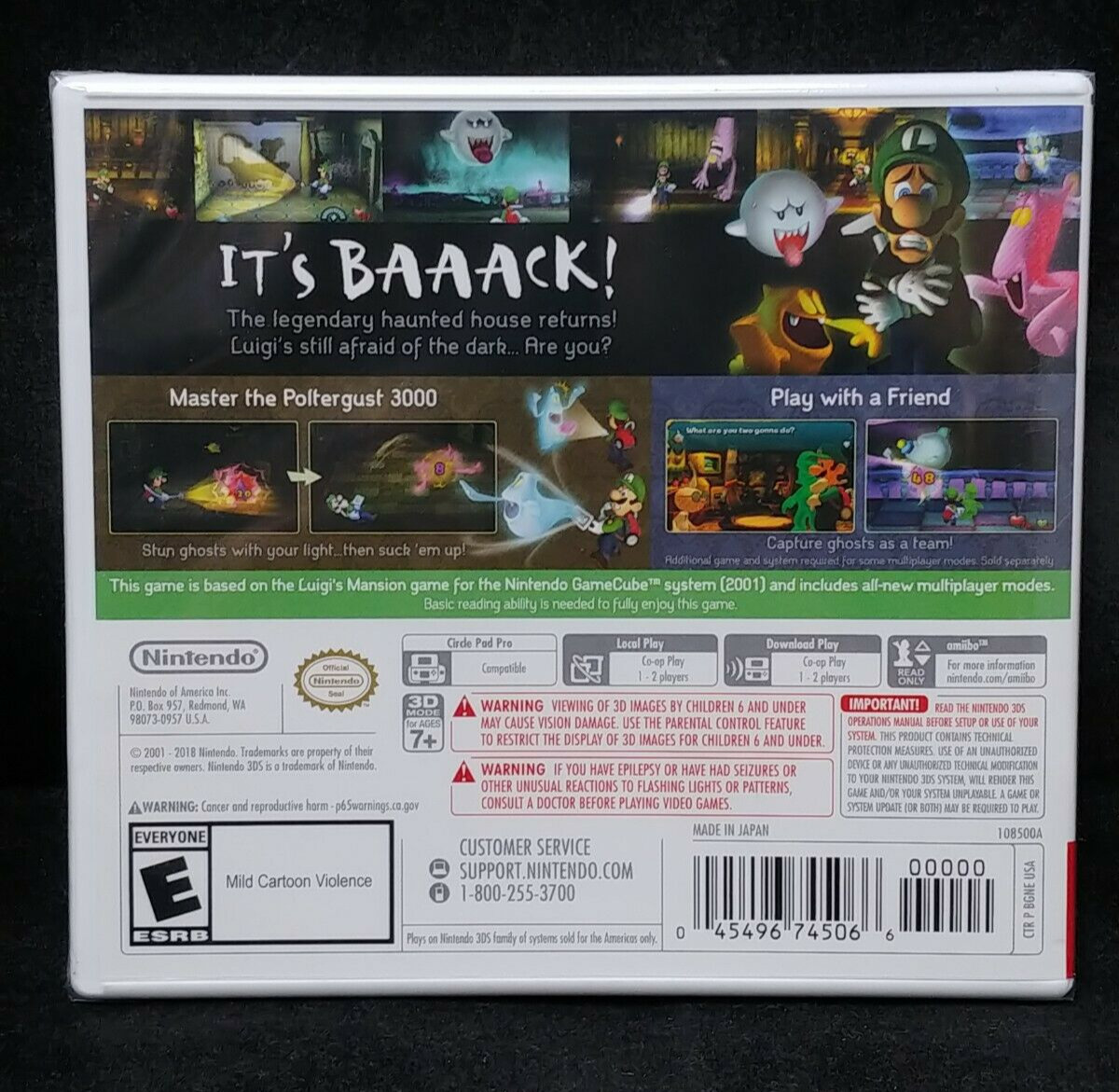 Luigi’s Mansion (Nintendo 3DS) BRAND NEW / US Version / First Printed