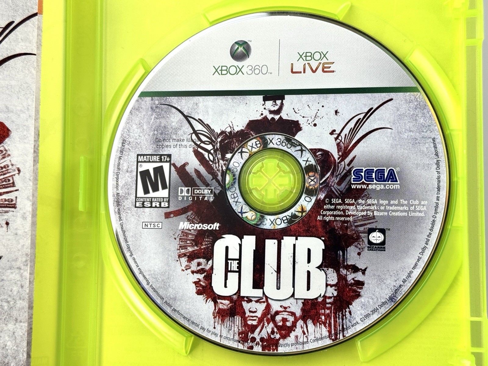 The Club (Microsoft Xbox 360, 2008) CIB Complete – Acceptable, Tested – SEGA