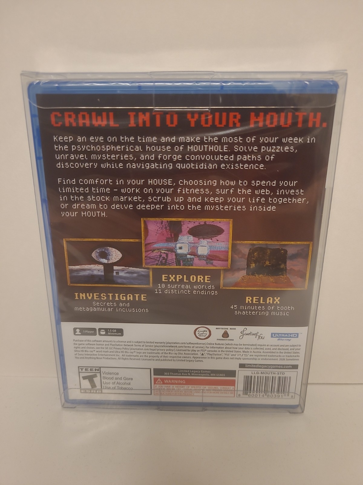 Mouthole PS5 Factory Sealed +Case Protector Sold Out Limited Print Physical Copy