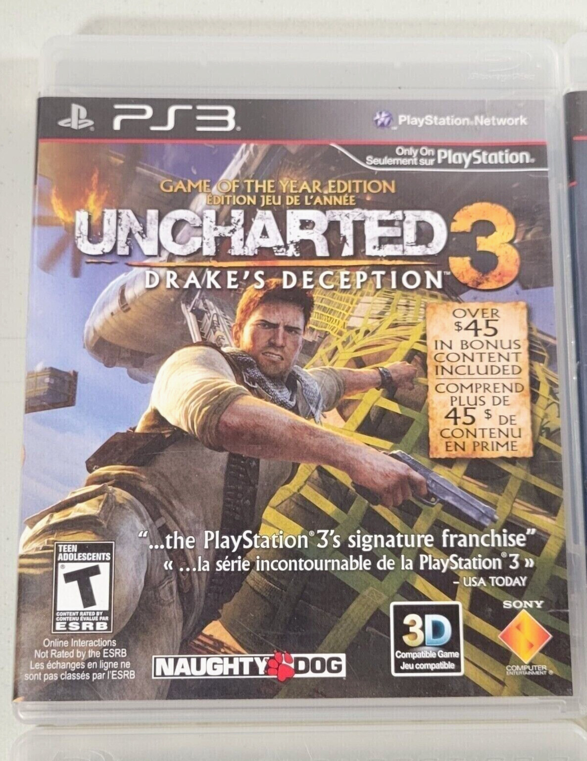 Uncharted 3 – PS3 – Drakes Deception – Complete With Manual – Rated T (Teen)