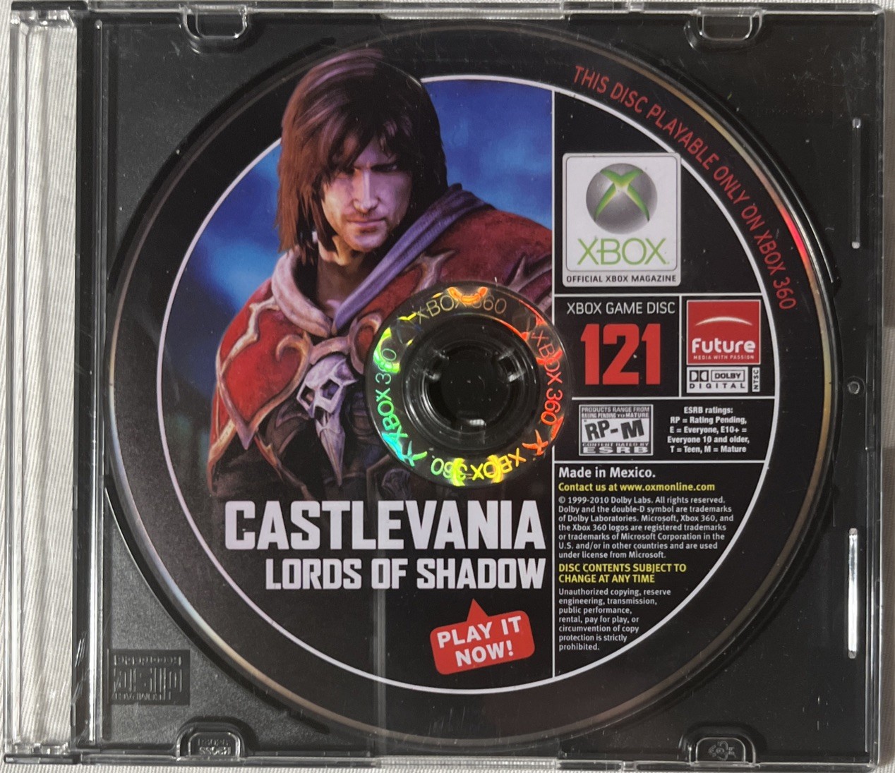 Microsoft Xbox 360 DEMO DISC #121 Castlevania Lords: Of Shadow *FREE SHIPPING*