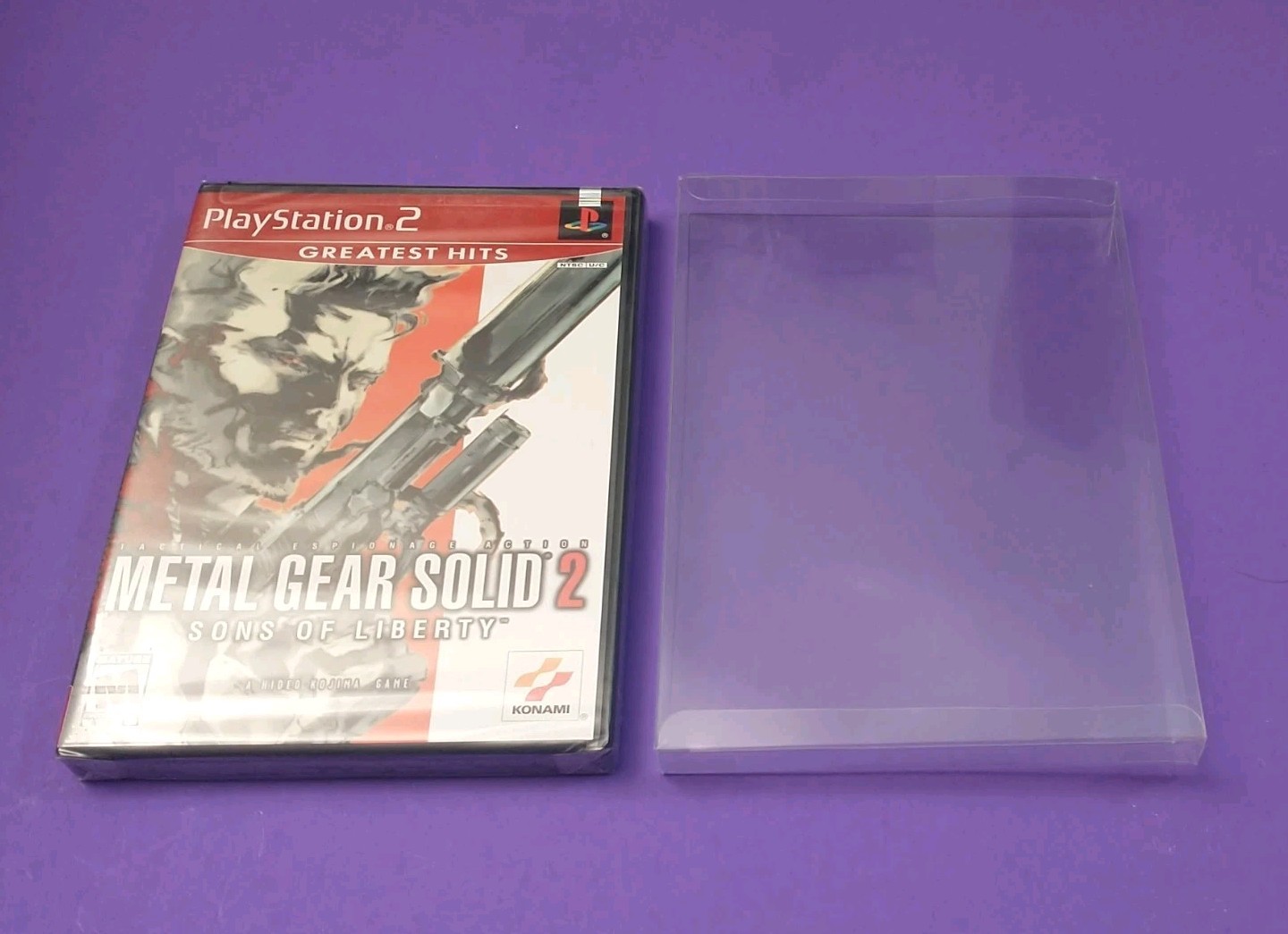 SEALED Metal Gear Solid 2 Greatest Hits (Sony PS2) Protective Case SAFE SHIPPING