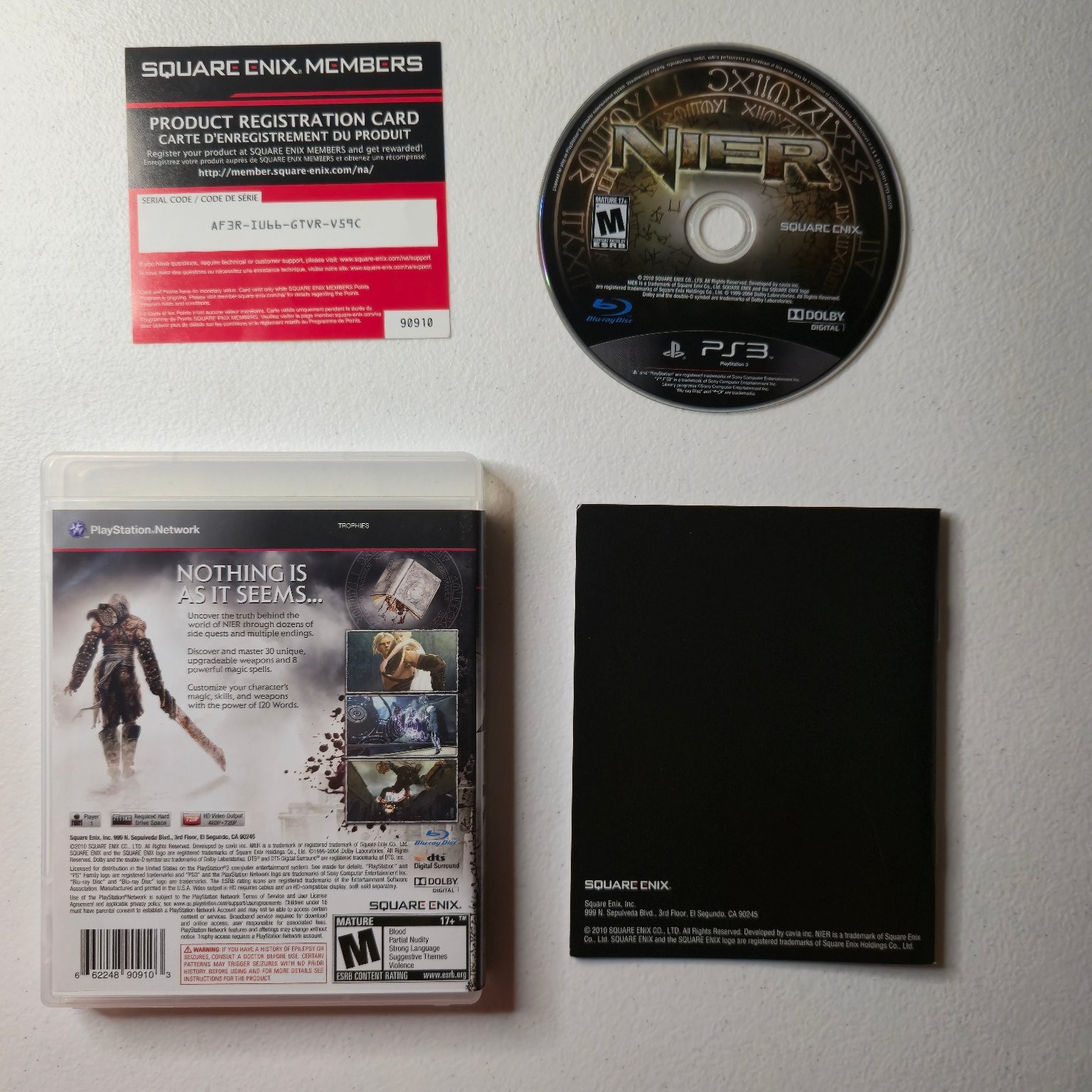 Nier Standard Edition PS3 Video Game Single Player RPG