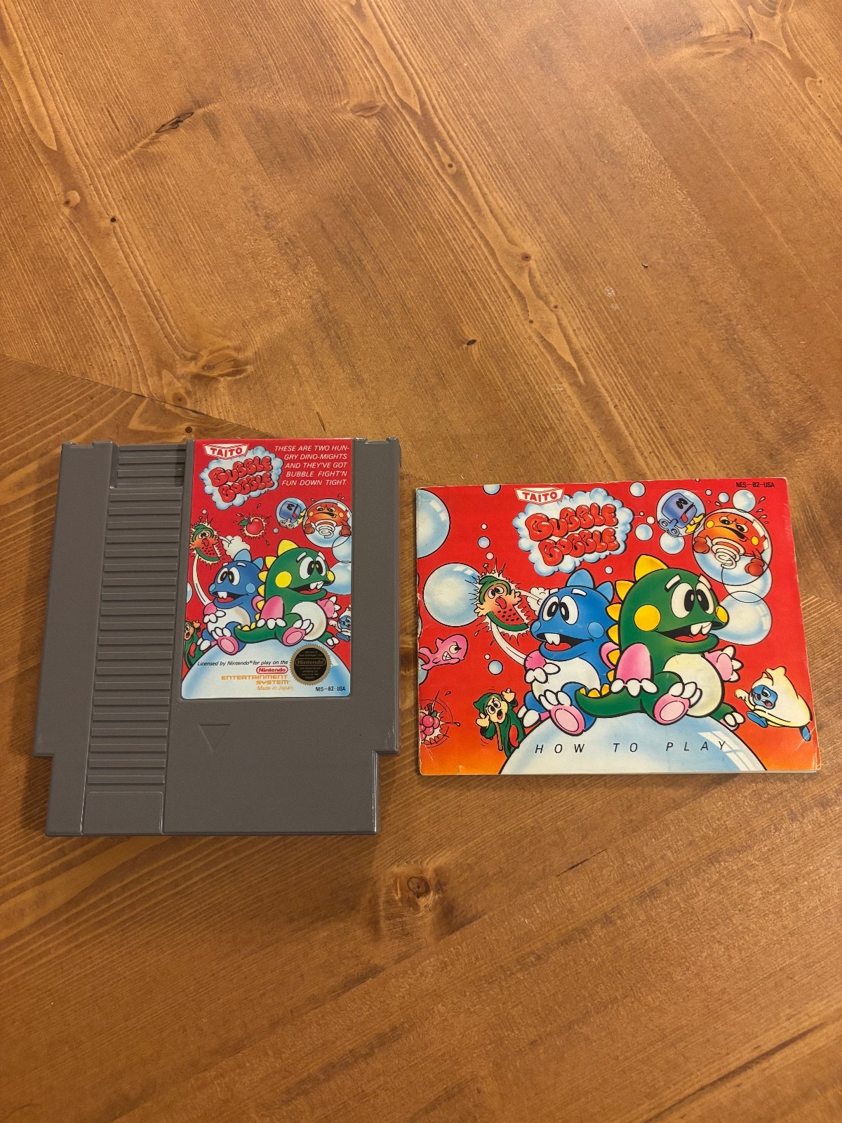NES Bubble Bobble Taito Video Game Tested And Working Authentic With Manual