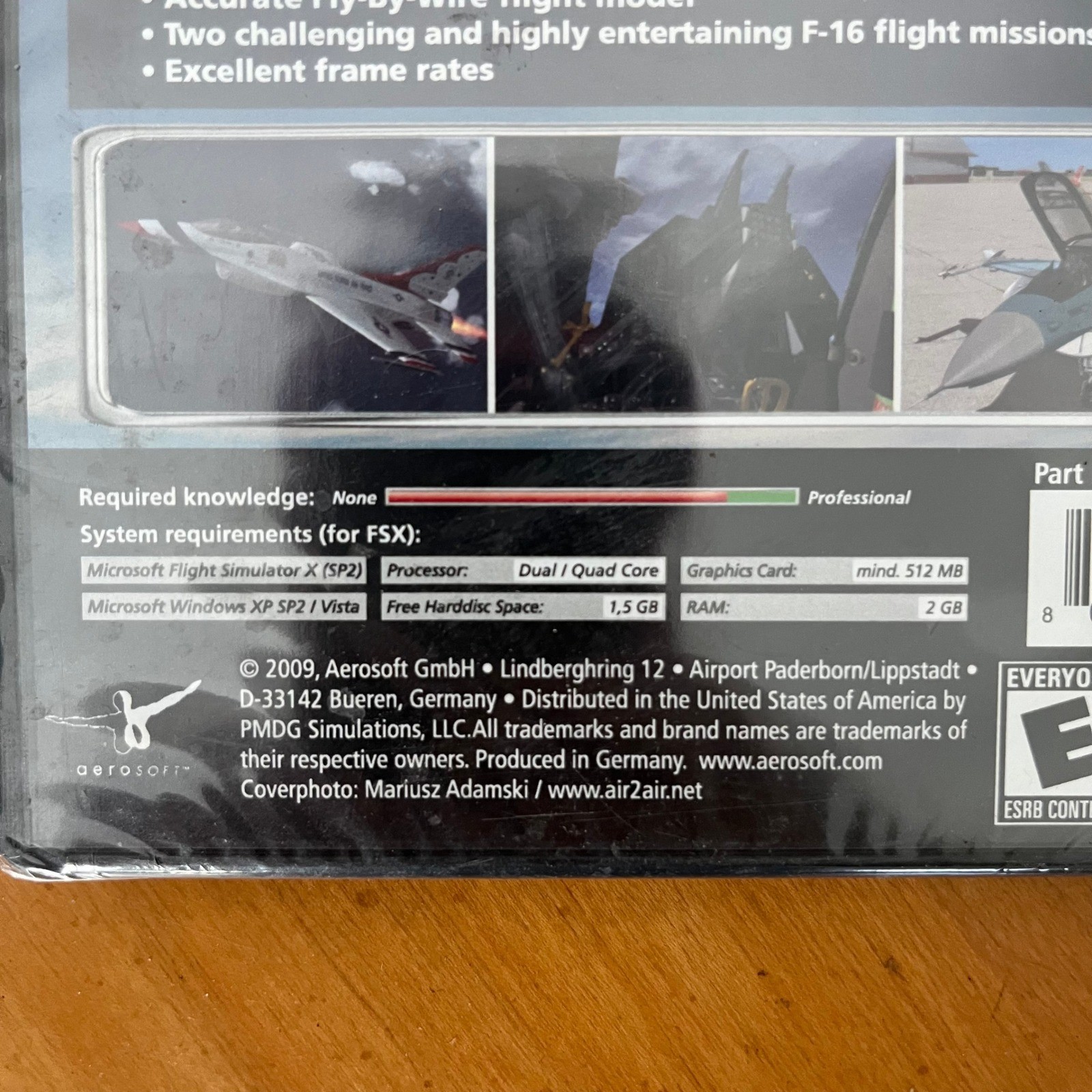 Flight Simulator X F-16 Fighting Falcon Add On for Microsoft PC 2009 Sealed