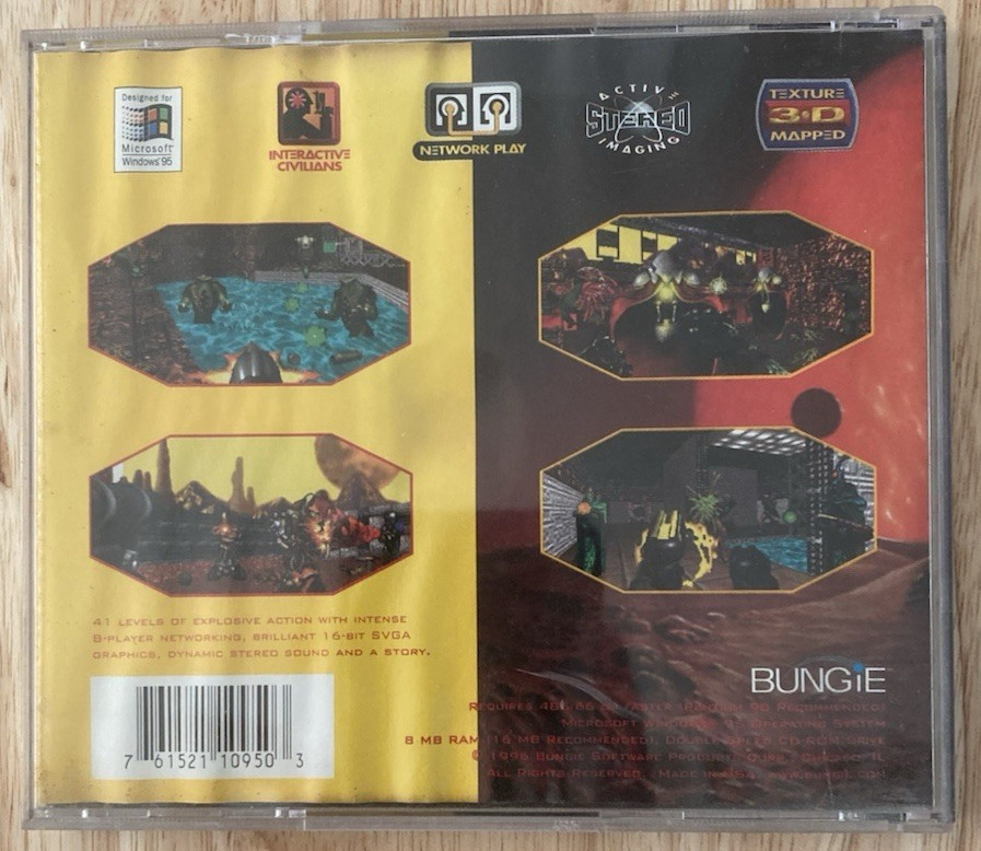 Bungie Software – Marathon 2: Durandal (PC, 1996) Vintage PC Game Windows 95