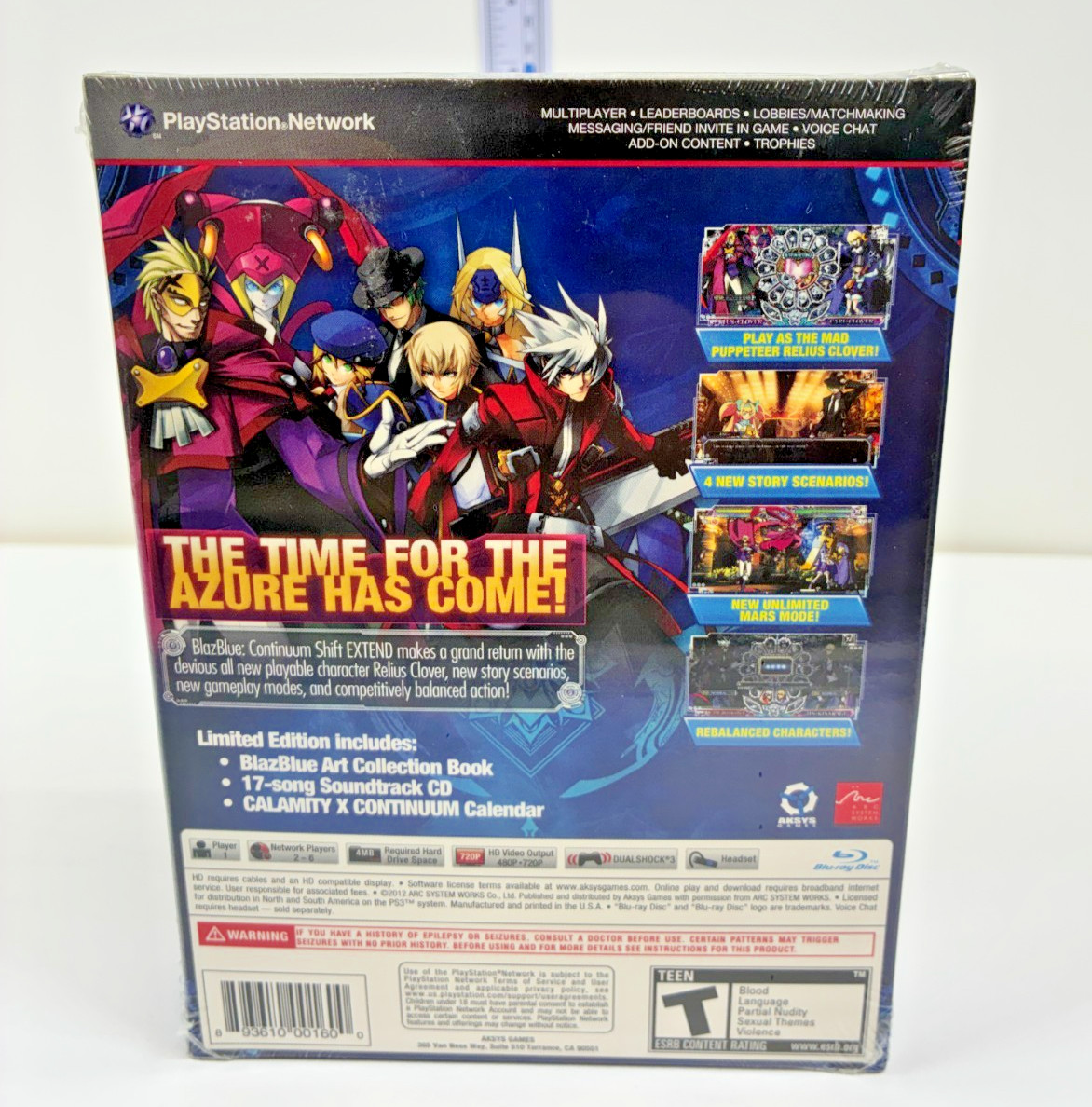 PS3: BlazBlue: Continuum Shift Extend Collector’s Edition*NEW/SEALED & FREE S/H*