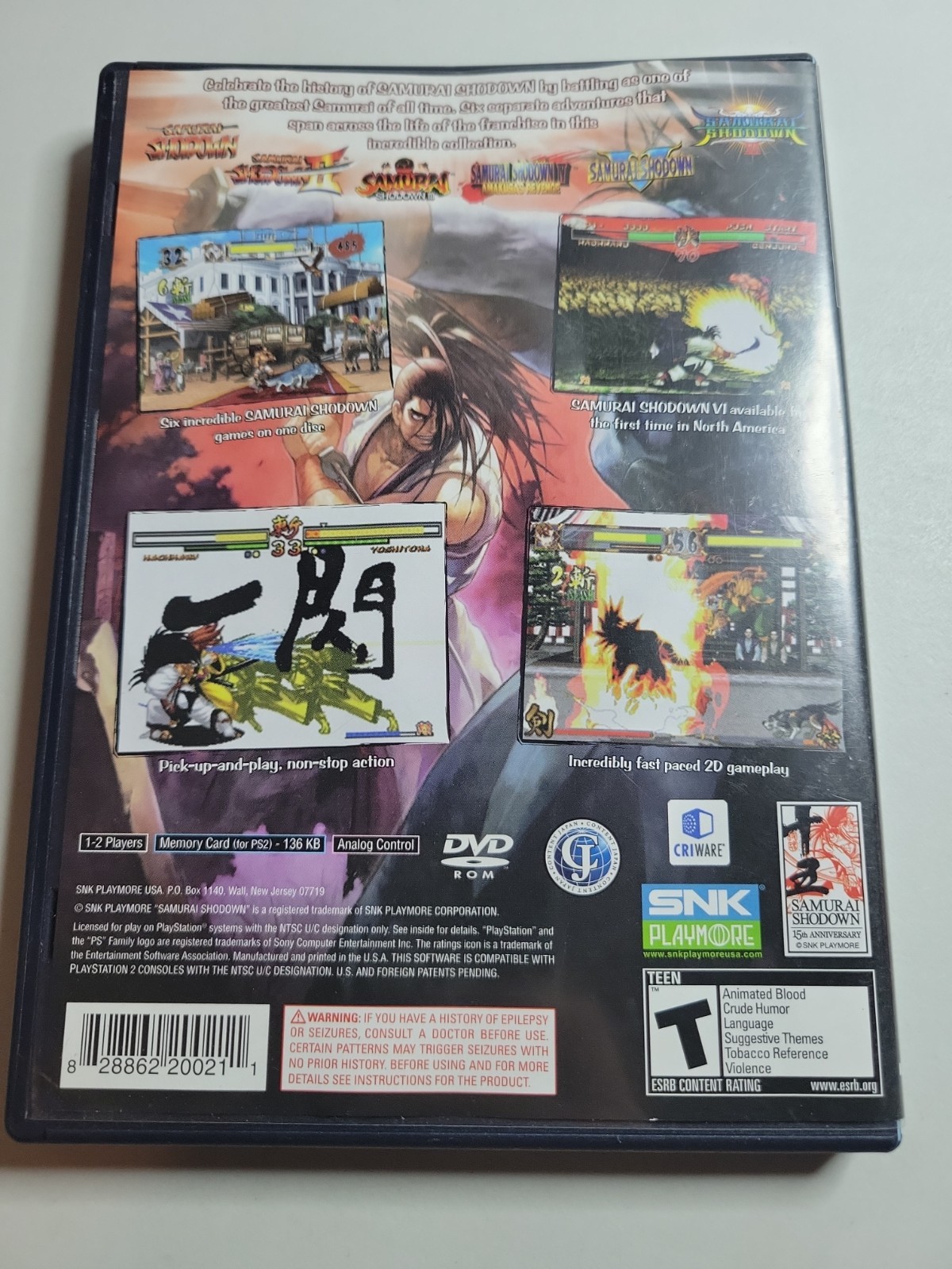 Samurai Shodown Anthology (PlayStation 2) PS2 – 2009 Complete *Tested&Works*
