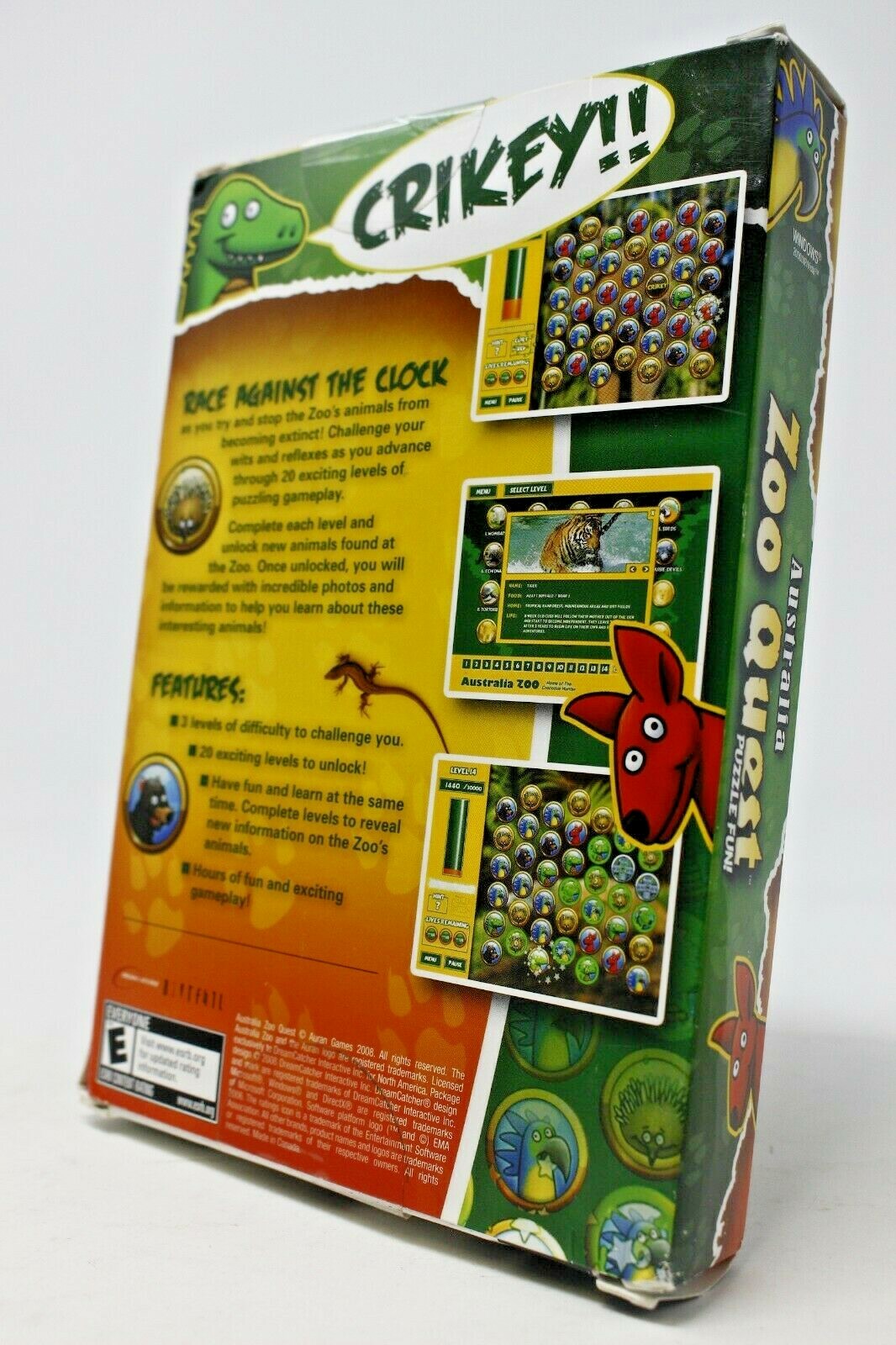 Australia Zoo Quest – Ft. Steve Irwin – PC – Puzzle Game -NEW/Sealed – See Desc