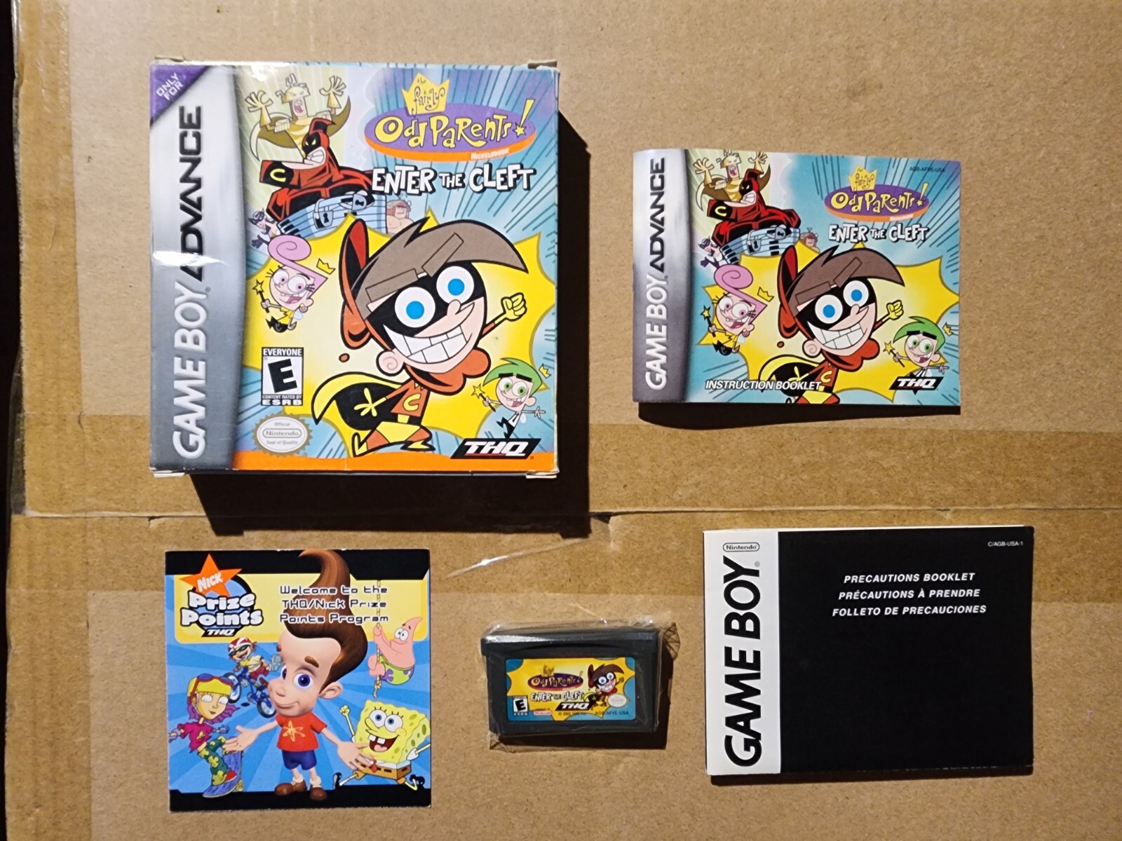 Fairly Odd Parents Enter the Cleft (Gameboy Advance GBA) Complete W/ Poster! NM!