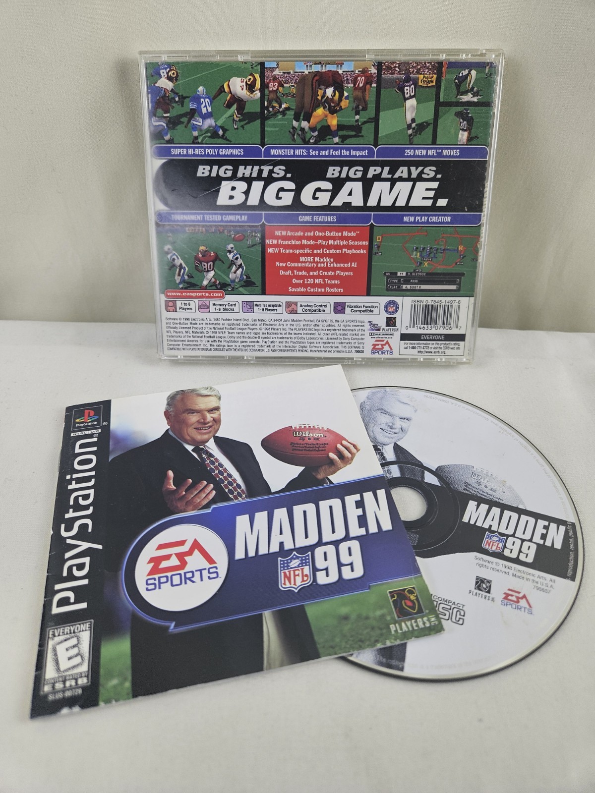 Madden NFL 99 -Sony PlayStation PS1- CIB Complete Tested Video Game