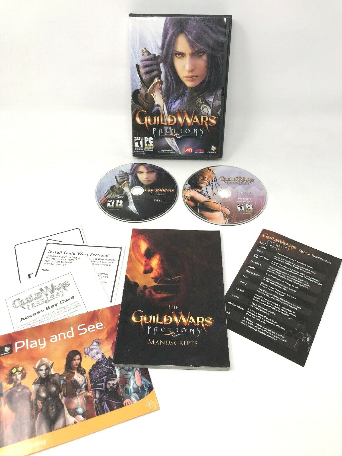 Guild Wars: Factions PC Video Game Complete with Access Key EUC