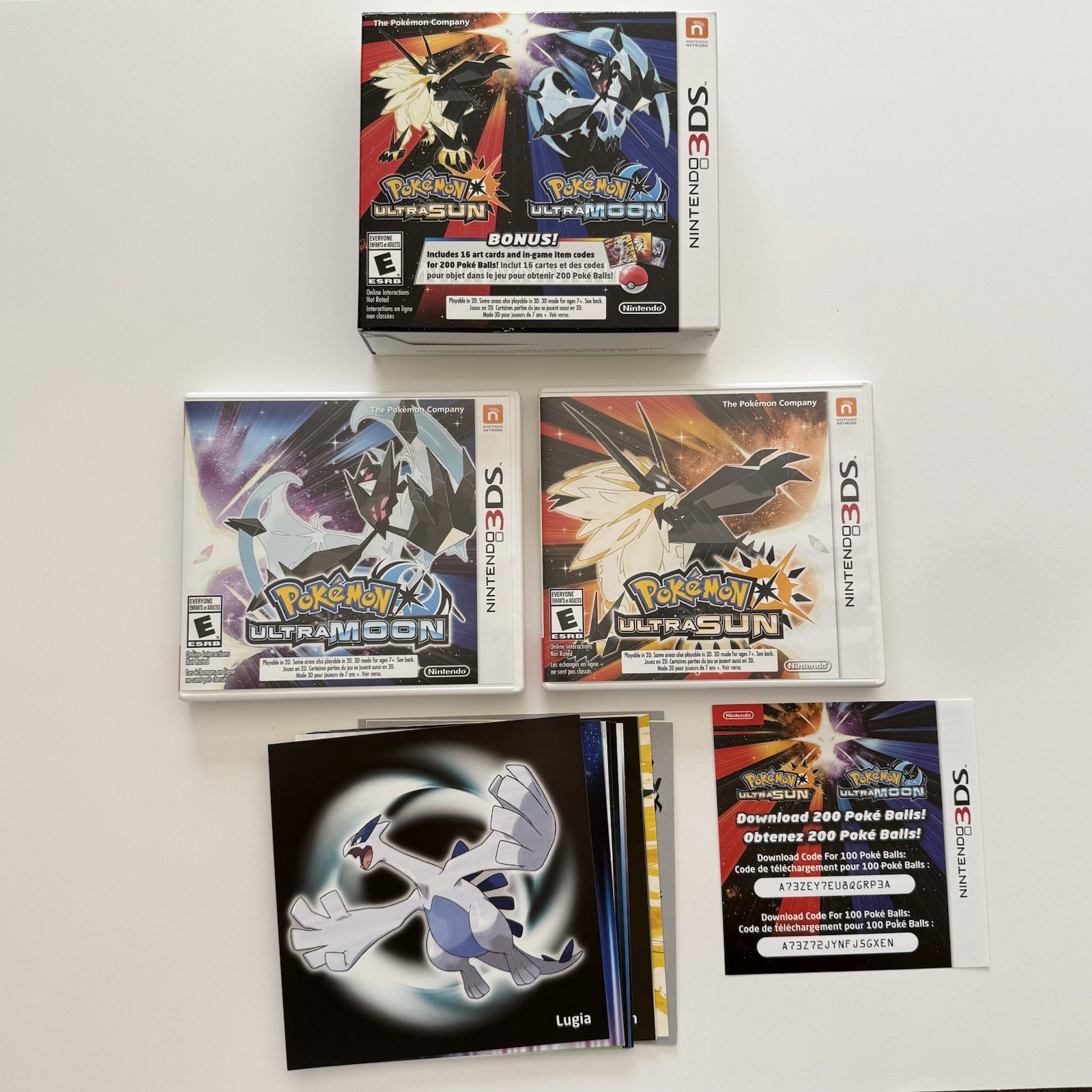 Pokemon Ultra Sun&Pokemon Ultra Moon Dual Pack Nintendo 3DS Complete in Big Box