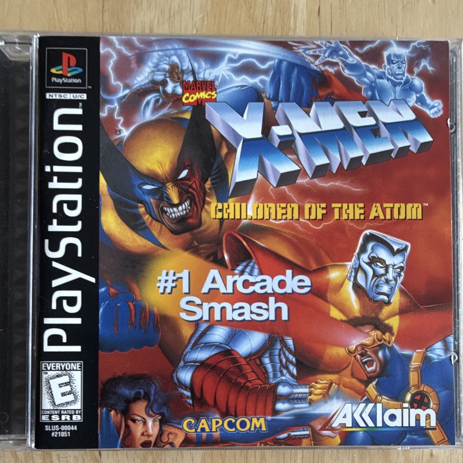 X-Men: Children of the Atom PS1 w/ Manual, E-Everyone NTSC-U/C 1998 Black Label