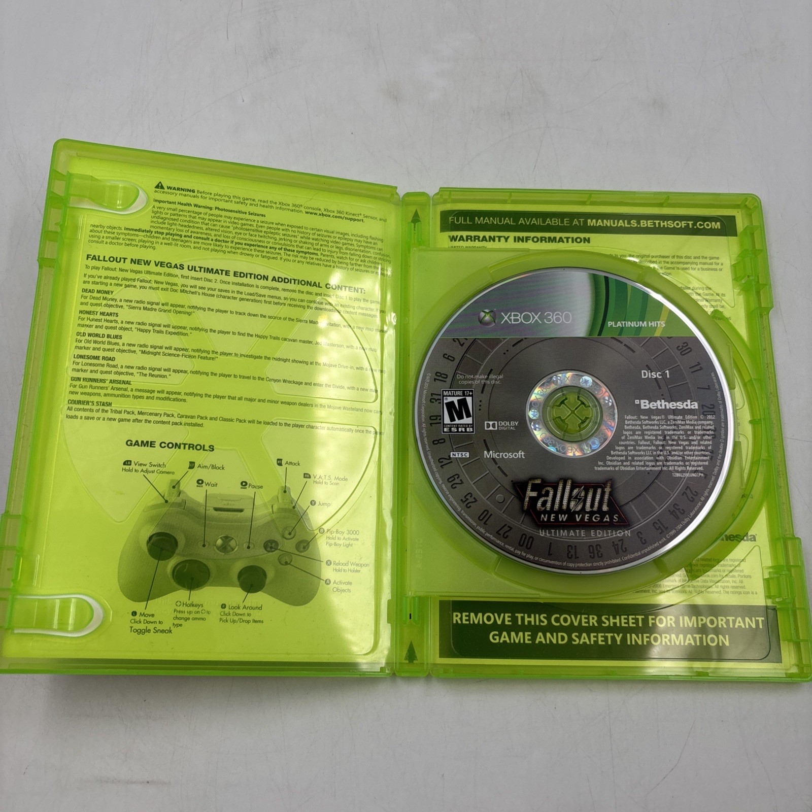 Fallout: New Vegas Microsoft Xbox 360 One Disc Only