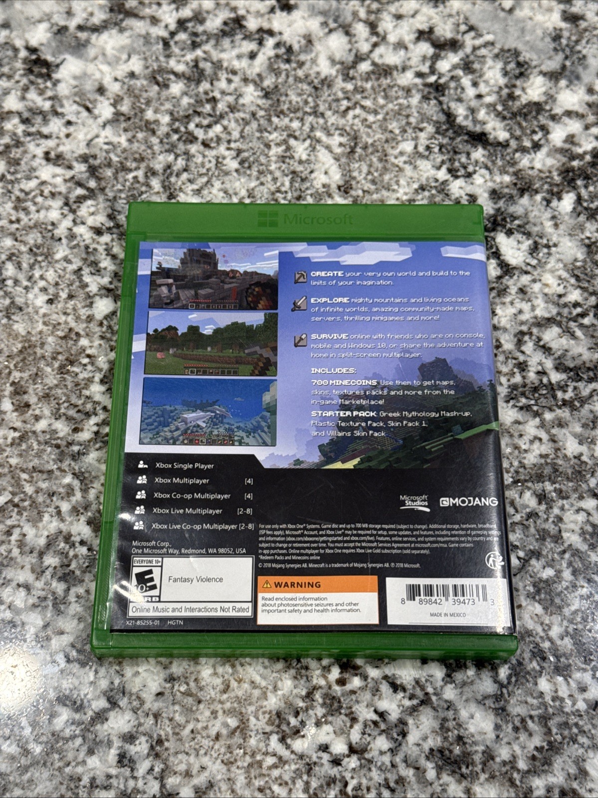 Minecraft Starter Collection – Xbox One Tested Working Good Preowned Condition