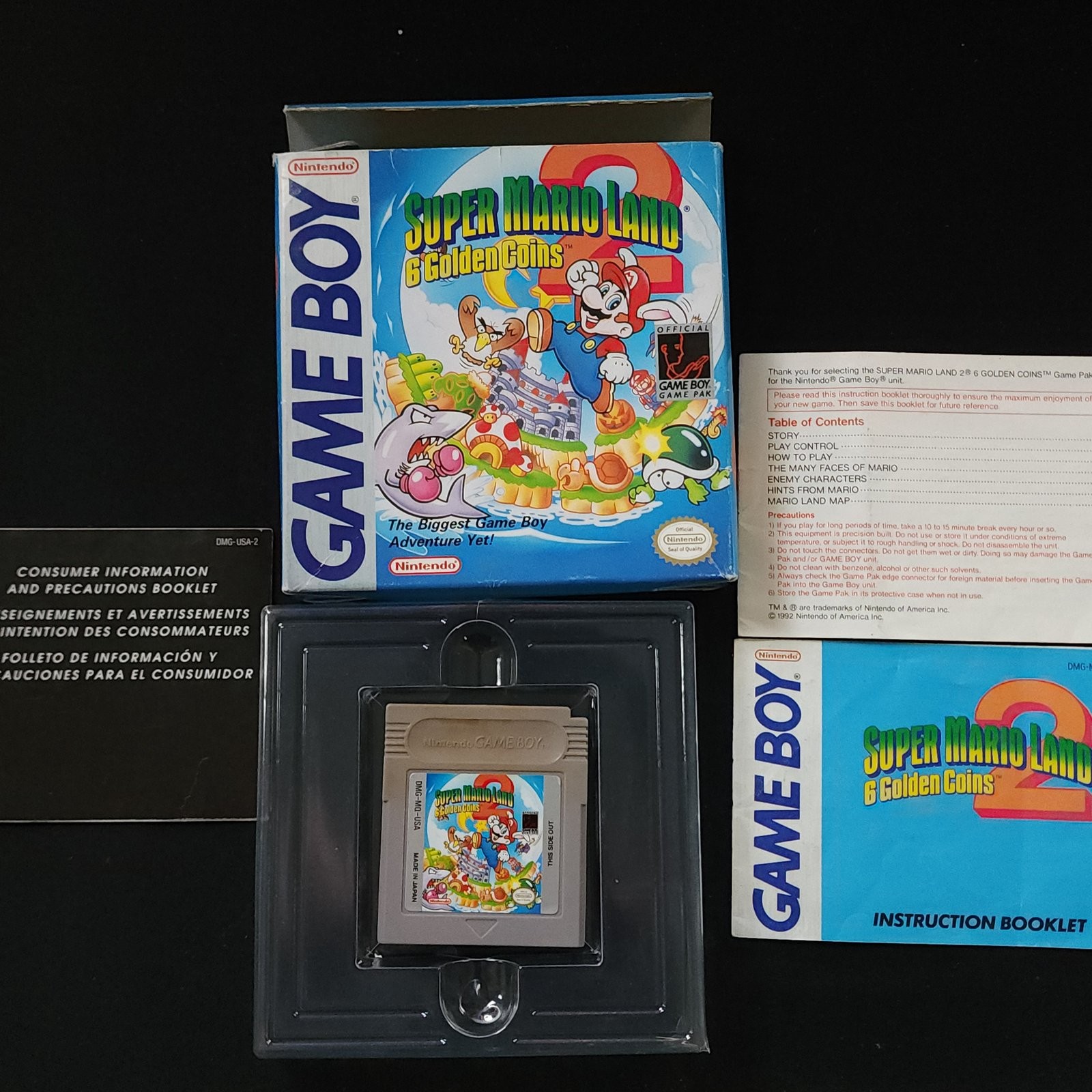 Super Mario Land 2: 6 Golden Coins Game Boy CIB NTSC-U/C Tested Authentic