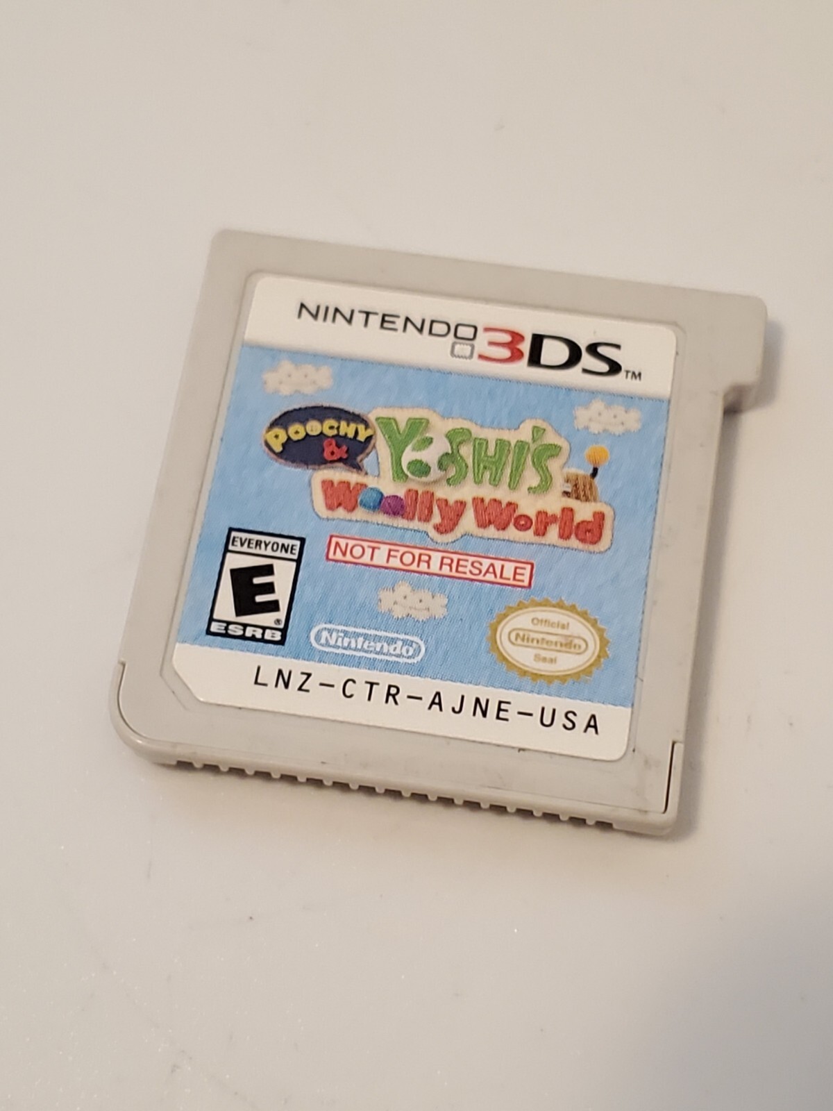 Poochy & Yoshi’s Woolly World Not For Resale Demo Cartridge Nintendo 3DS