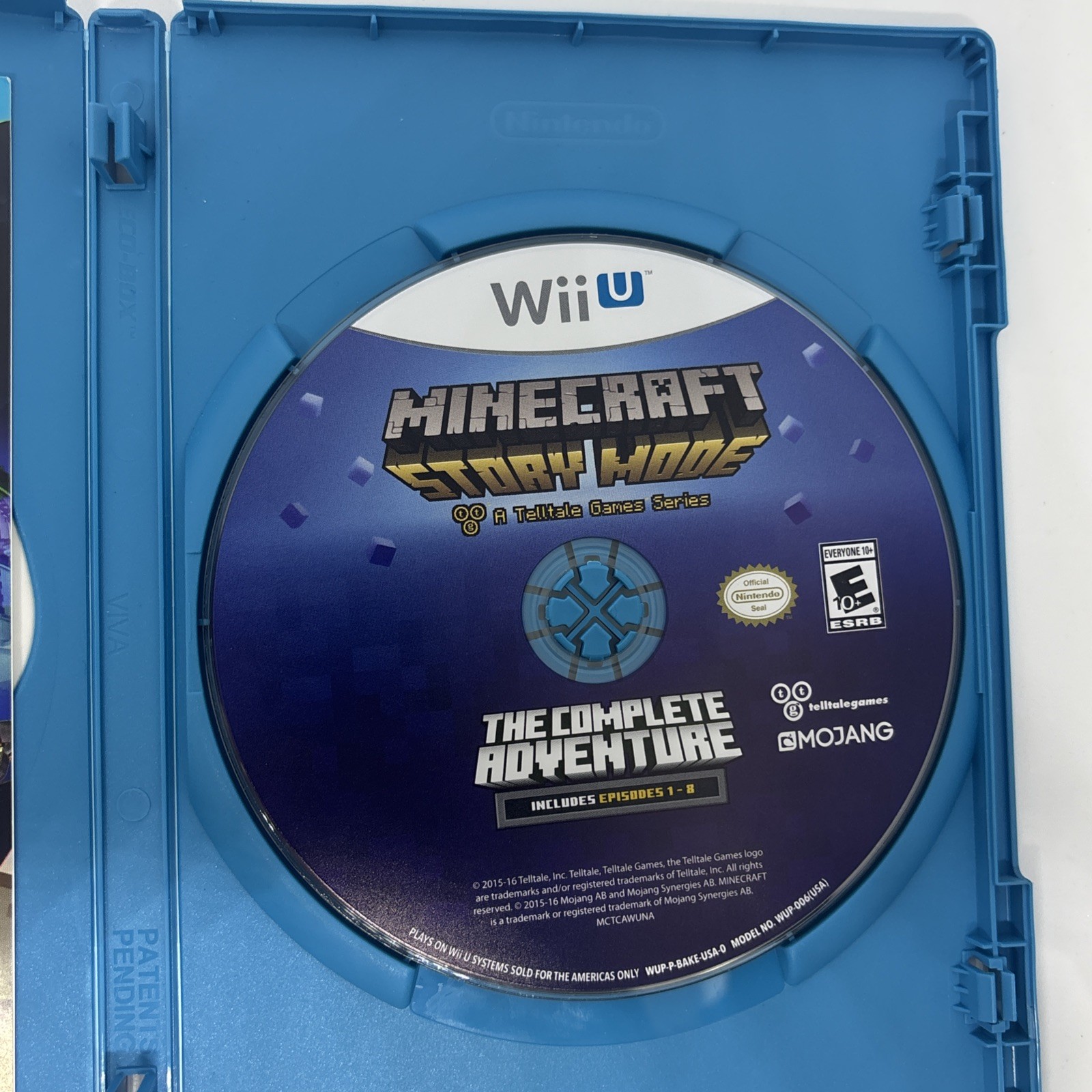 Minecraft Story Mode: The Complete Adventure (Nintendo Wii U, 2016) COMPLETE