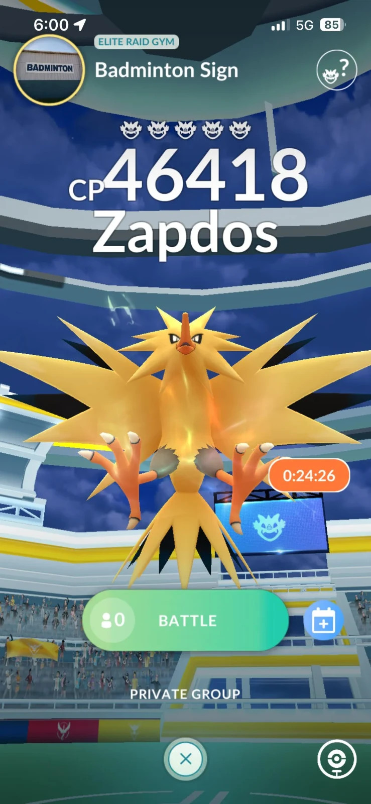⚔️ 1x Zapdos Raid – Pokémon Go | Fast Delivery 🚀(Not Remote Raid!)