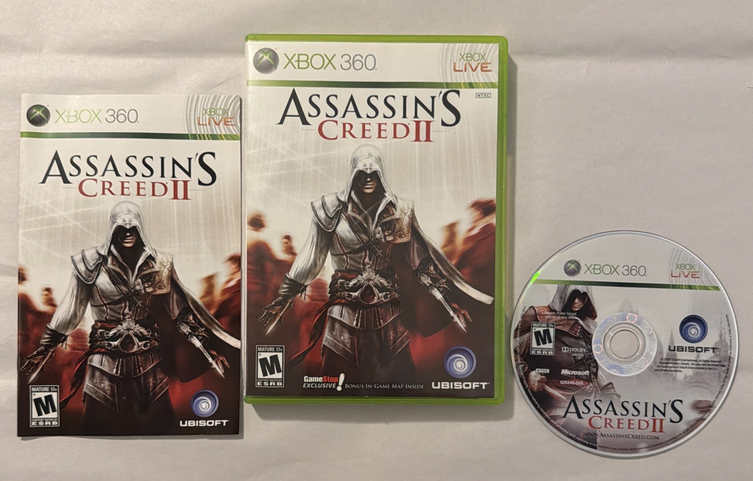 Ubisoft Assassin’s Creed II GameStop Exclusive Complete In Box Tested & Works.