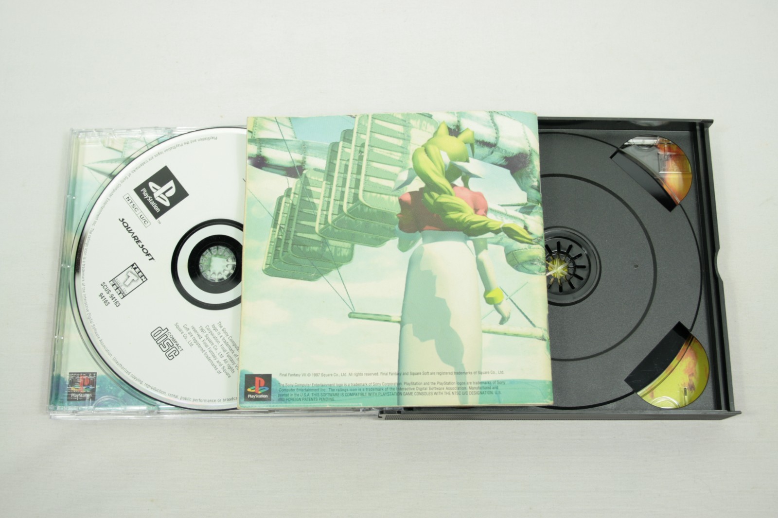 Final Fantasy 7 VII PS1 CIB Black Label Sony PlayStation 1 1997 Complete Manual