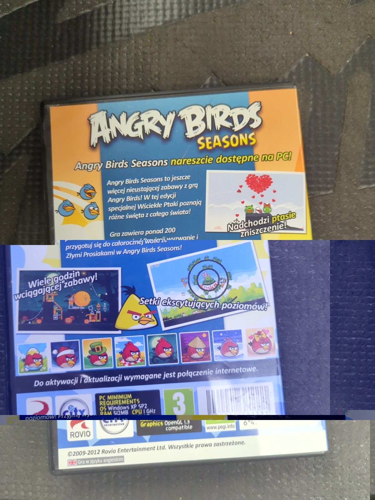 PC CD-Rom – Angry Birds Seasons Windows XP/Vista/7 Internet Connection Required