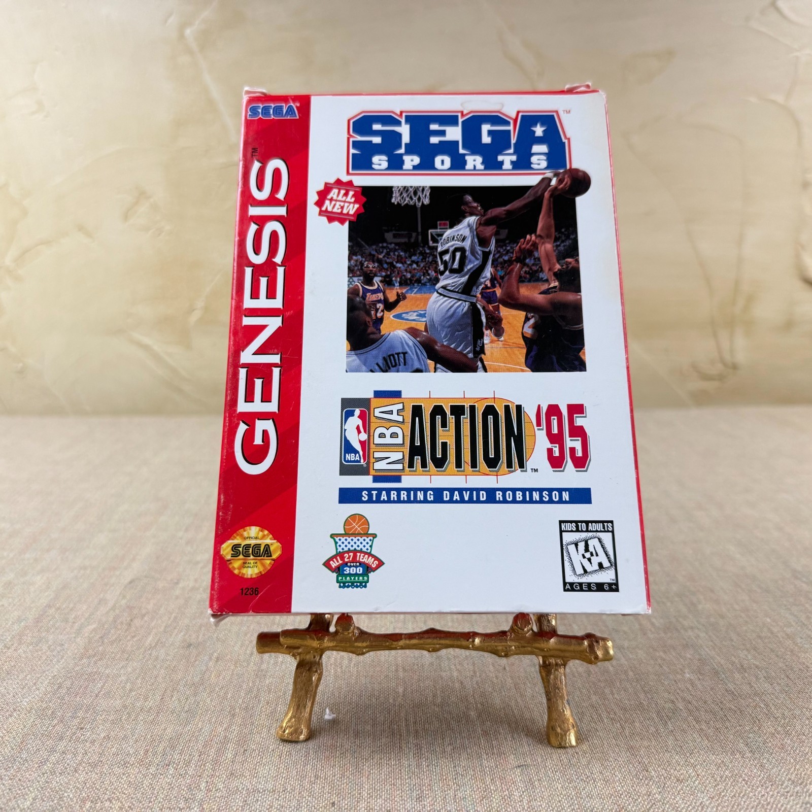 NBA Action ’95 Sega Genesis CIB Complete Manual Inserts Tested Working