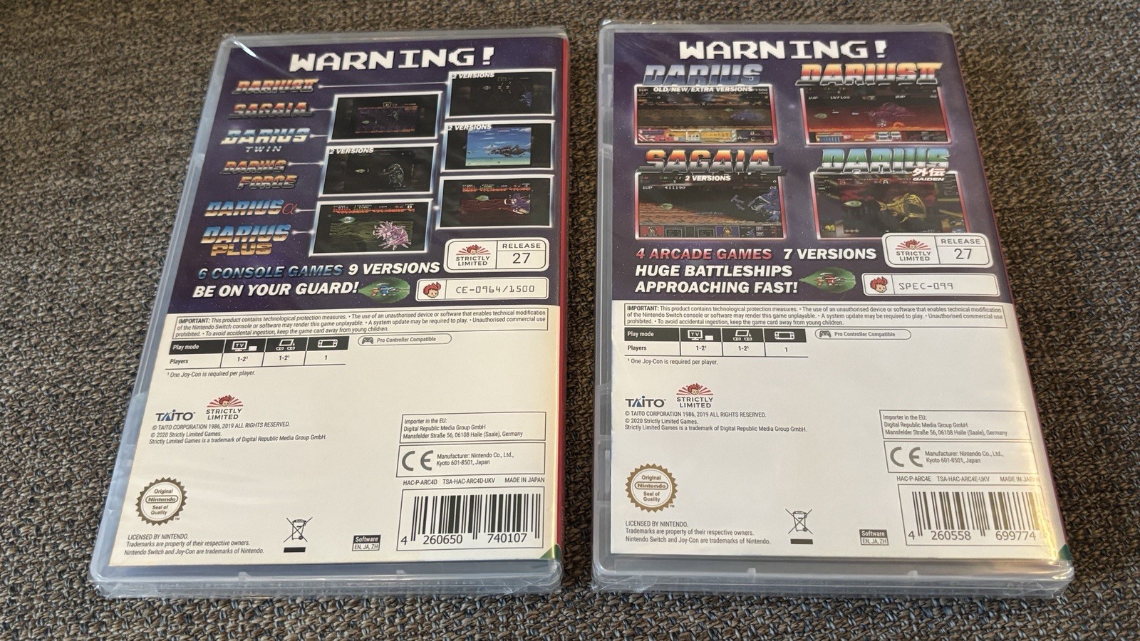 Darius Cozmic Collection Box Set Strictly Limited Games – Nintendo Switch Shmup