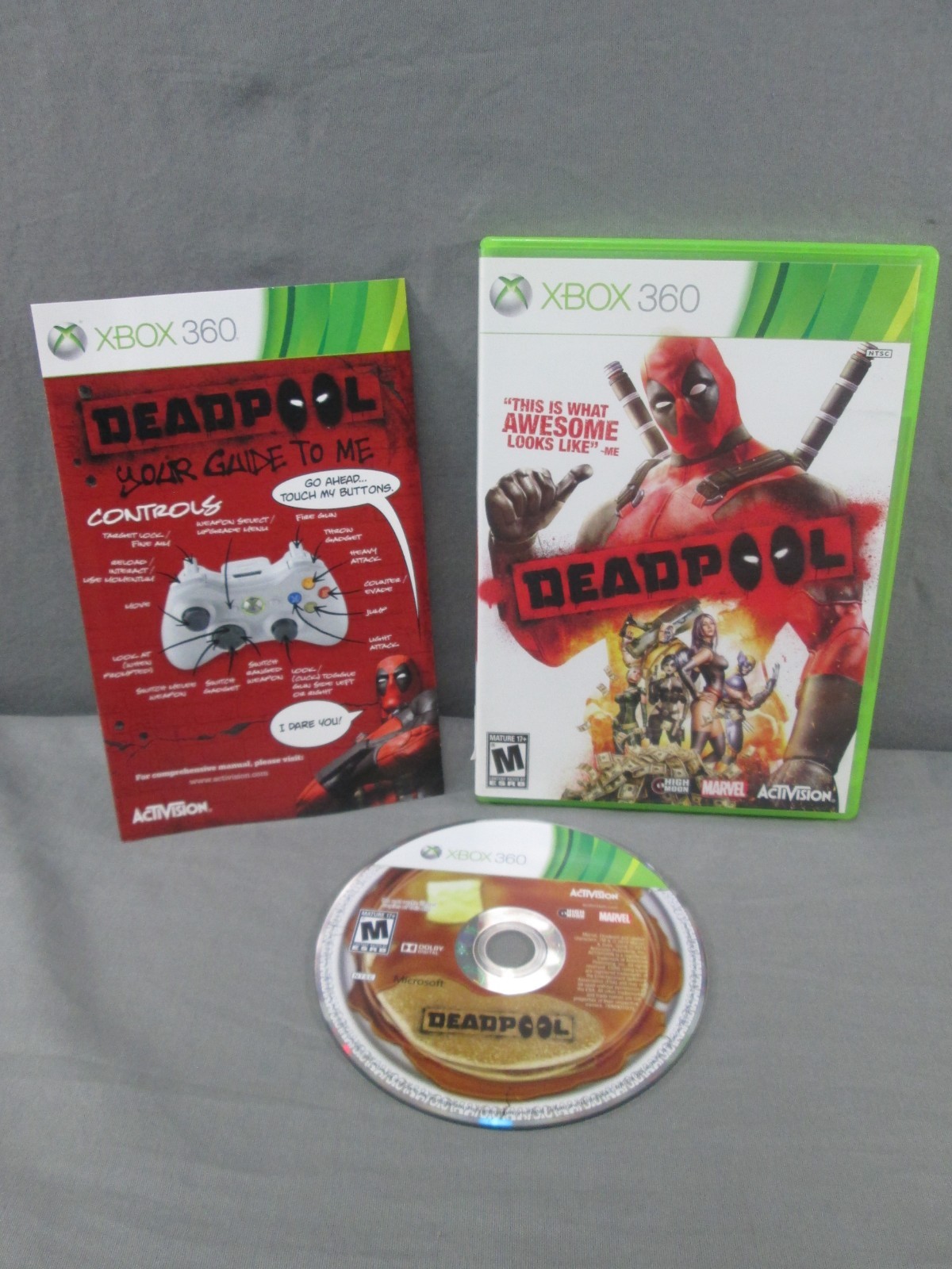 XBox 360 DEADPOOL Video Game TESTED NO MANUAL Microsoft 2013