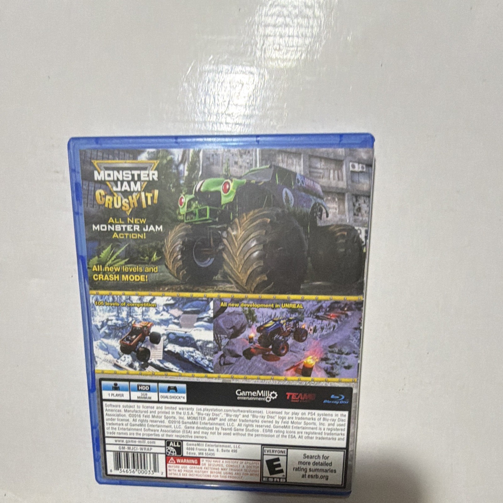 GameMill Monster Jam Crush It! – PS4 Racing Game E w/ Crash Mode Pack