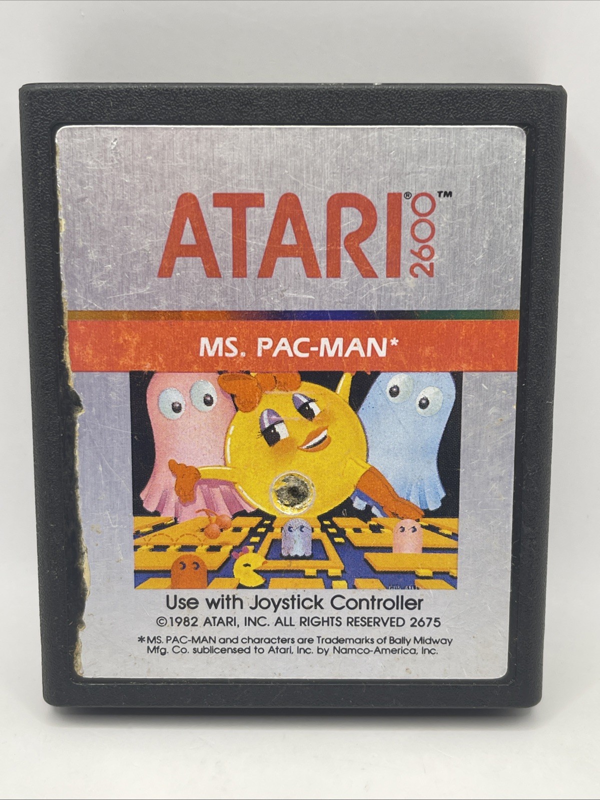 Atari, Inc. Ms. Pac-Man Atari 2600 Video Game Cartridge Pac-Man See Work Read