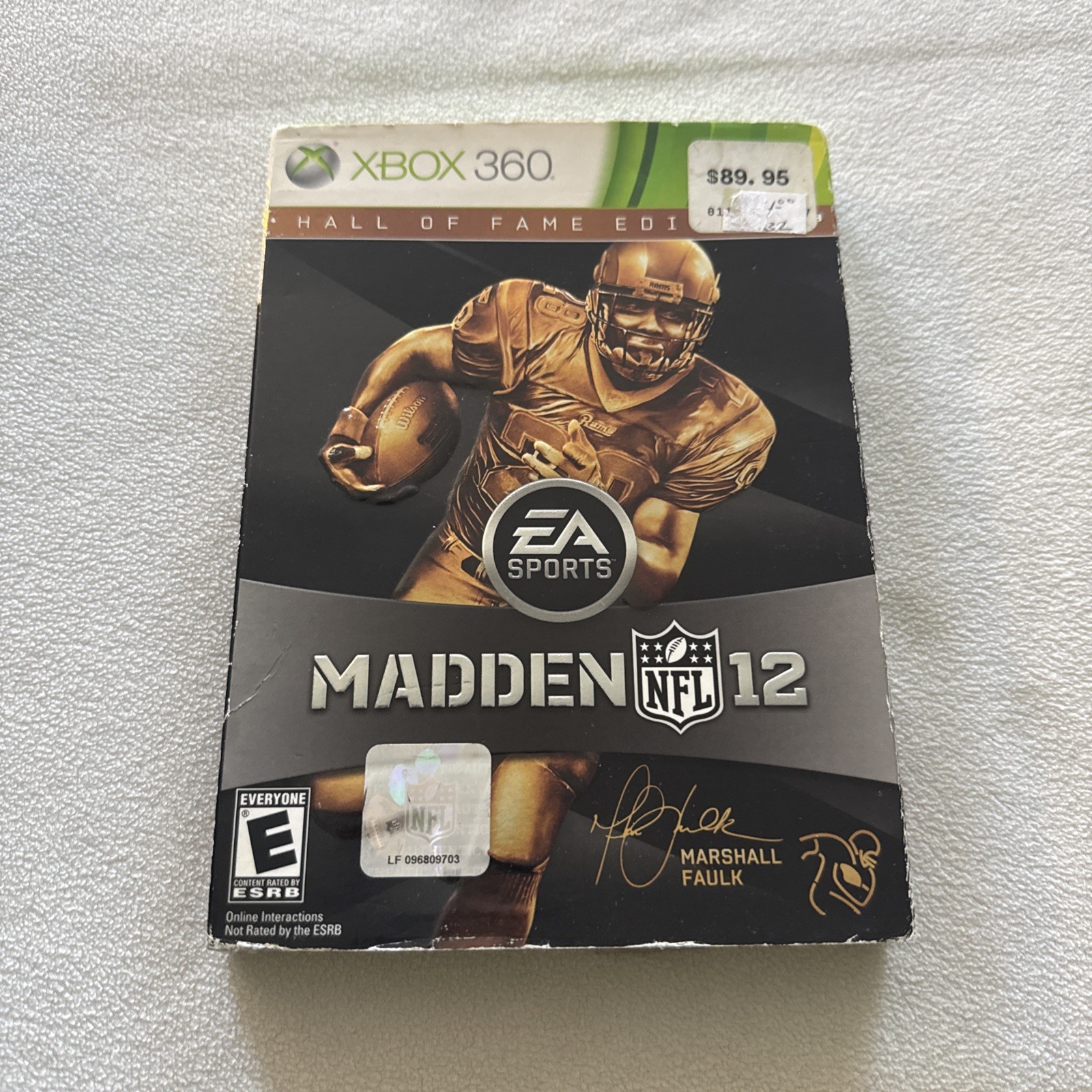 Madden NFL 12 Hall of Fame Edition With Slipcover XBOX 360 Complete Great Shape