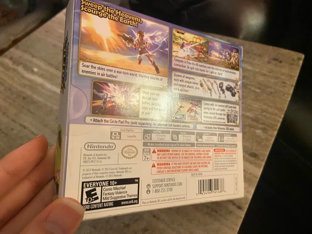 Kid Icarus Uprising 3DS (Stand Included) Big Box Sealed in Mint Condition