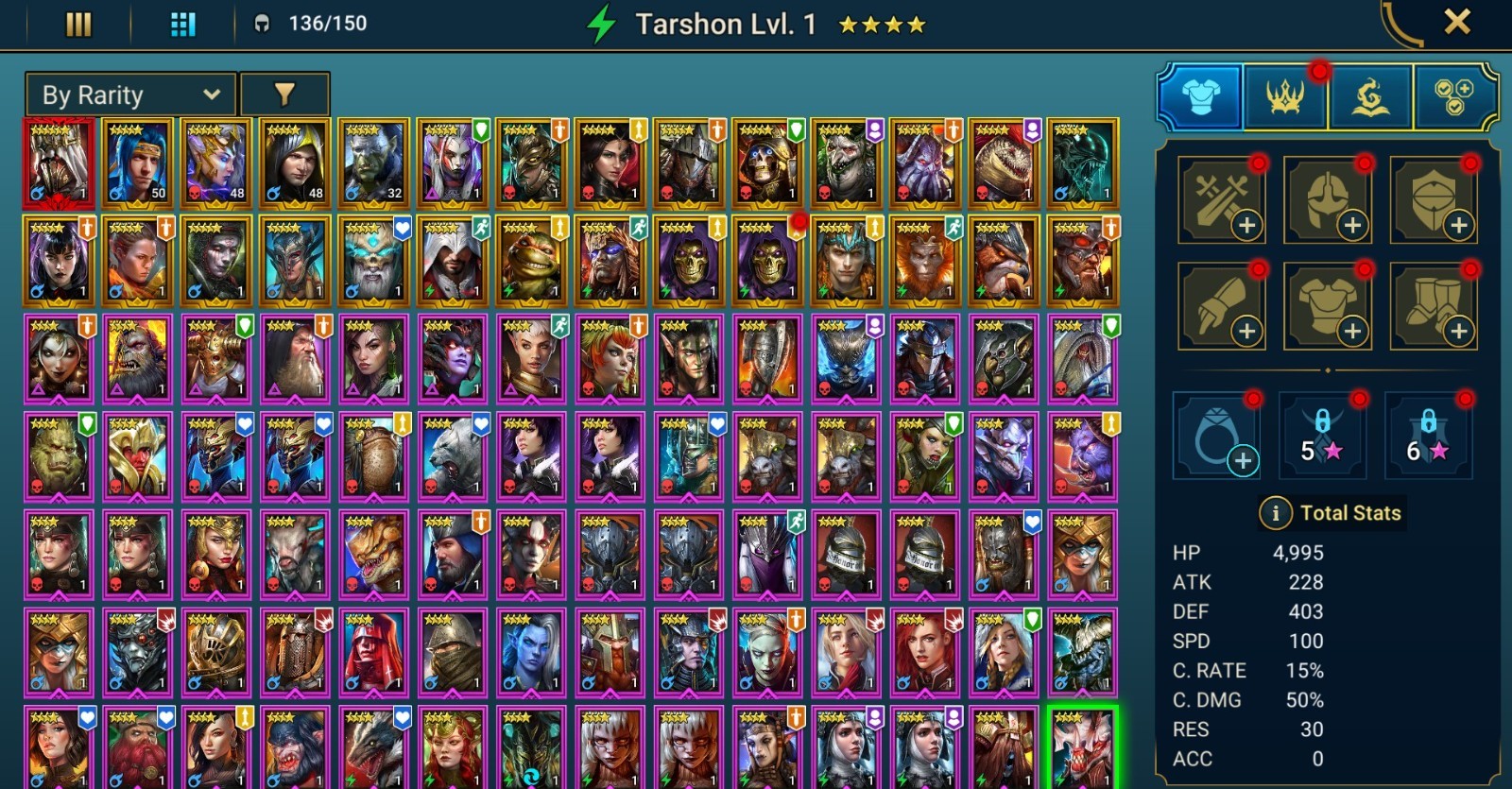 Raid Shadow Legends | Starter Mythical – Siegfrund : 91k energy / 27 Legendary