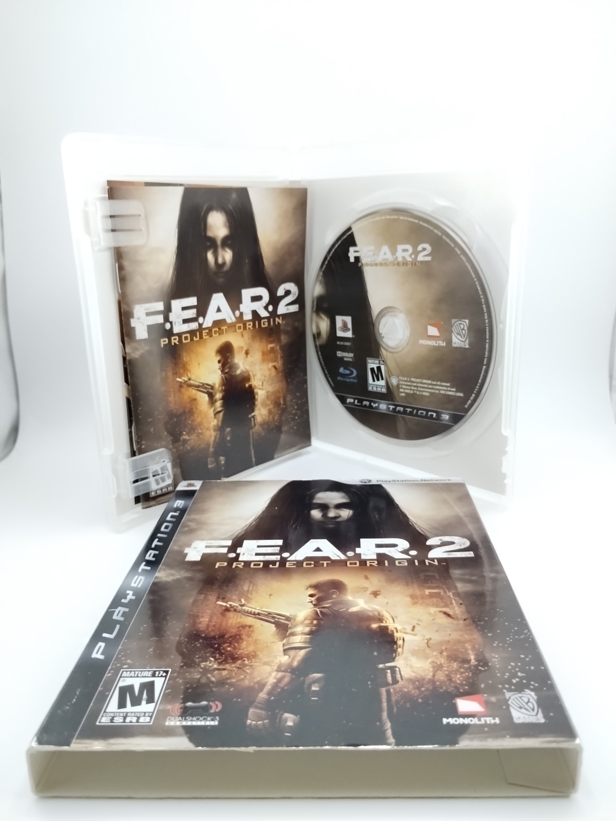 FEAR 2 Project Origin w. Cover Slip PS3 Sony PlayStation 3 2009