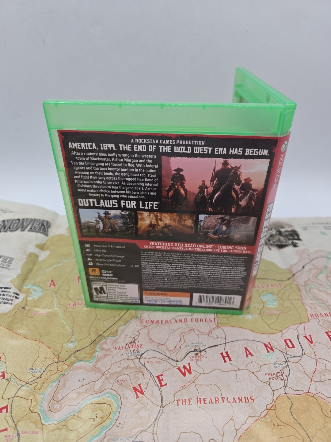 Red Dead Redemption 2 Xbox One + Map Complete Tested Working See Great Conditon