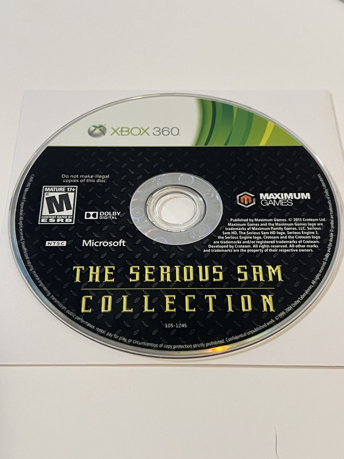 Serious Sam Collection (Microsoft Xbox 360, 2013) Disc Only Resurfaced Tested