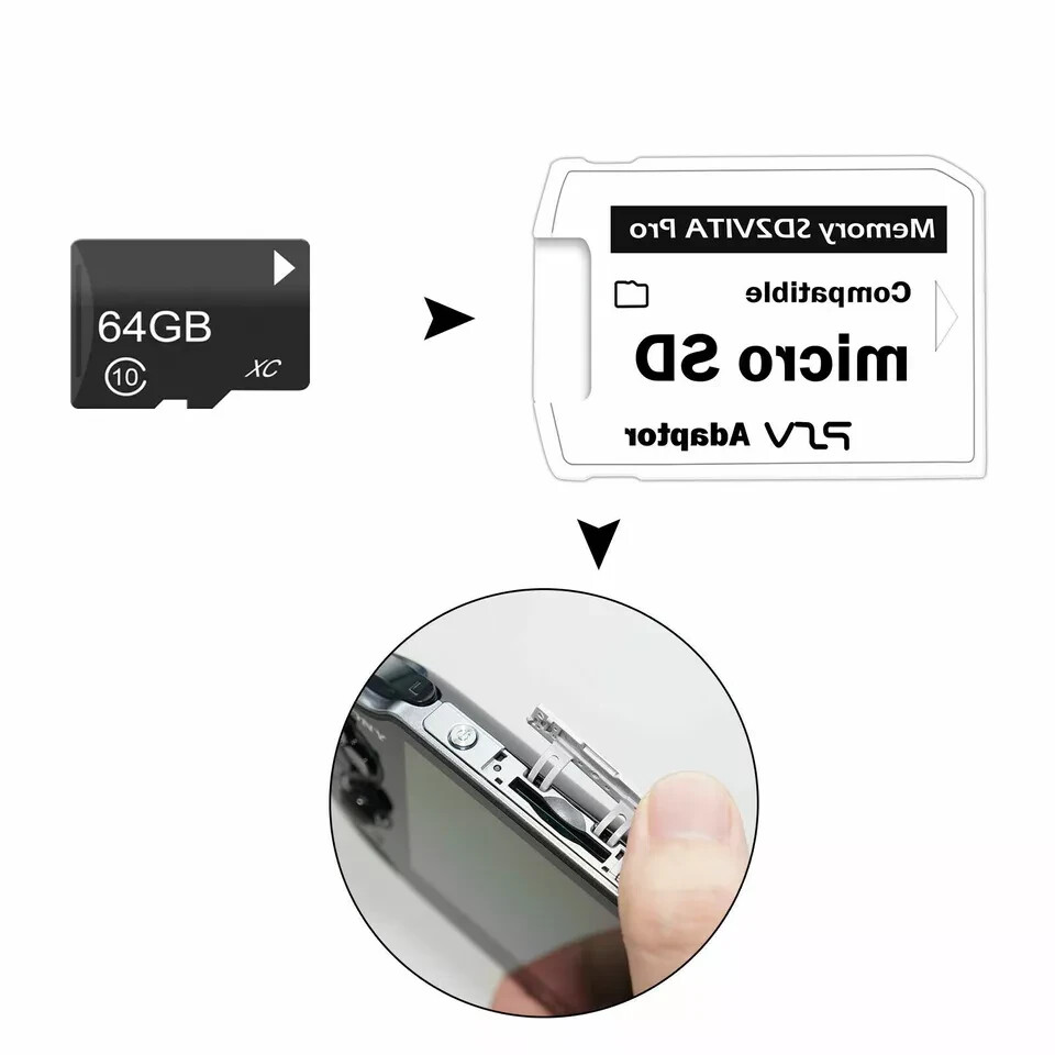 2X V7.0 SD2VITA Micro SD Support TF Memory Card 32GB 64GB 128GB 256GB For PSVita