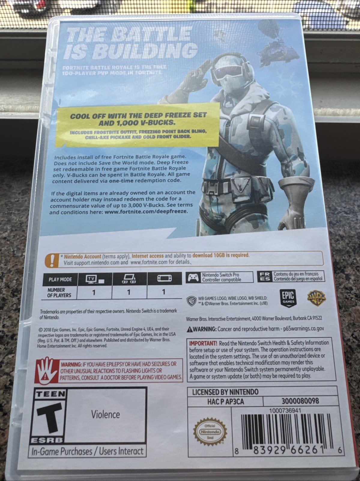 Fortnite Deep Freeze Bundle Switch *Very Rare* Unused Codes! Extremely Rare