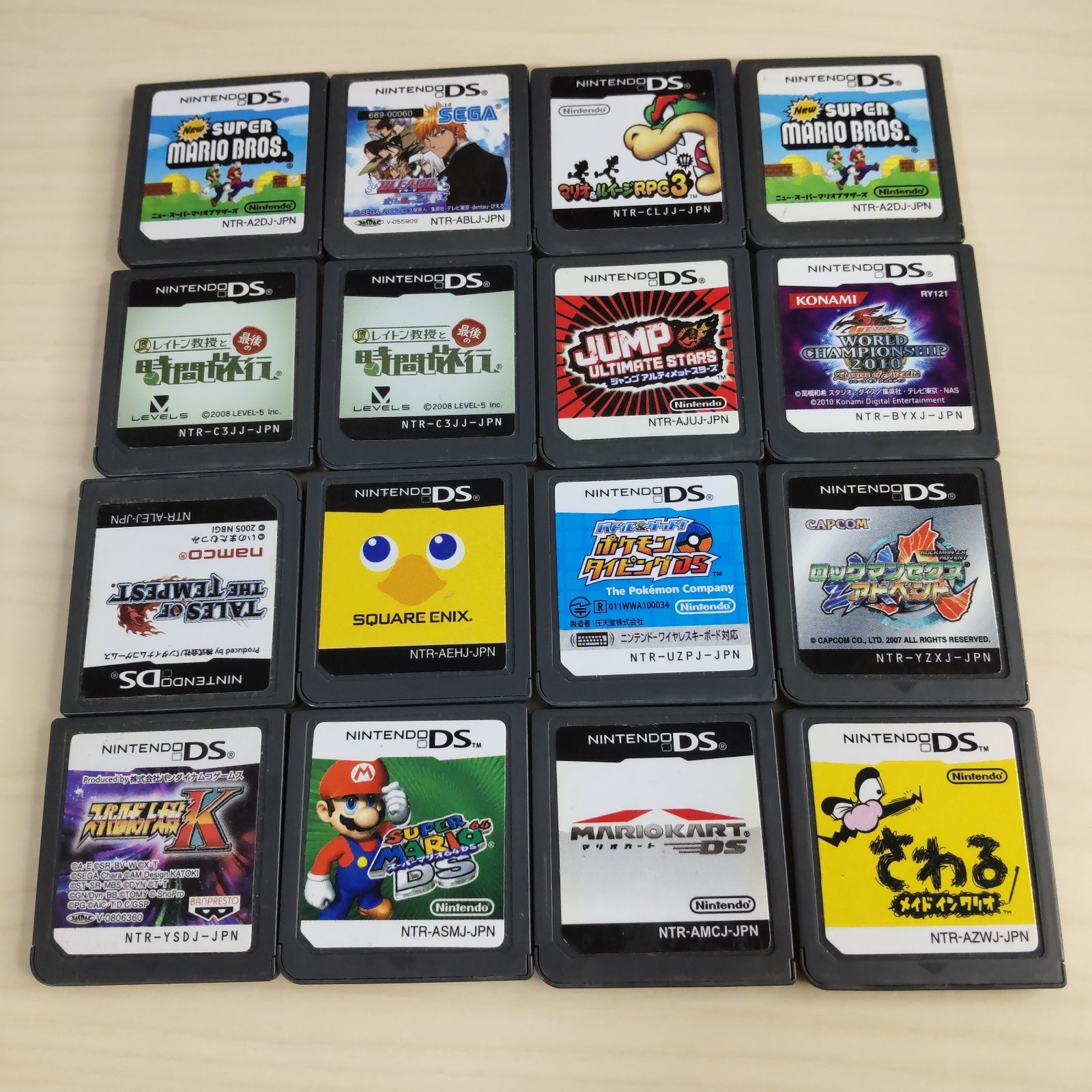 Nintendo DS Game Lot of 16 Mario Kart 64 Mega Man ZX Yu-Gi-Oh Layton Japan