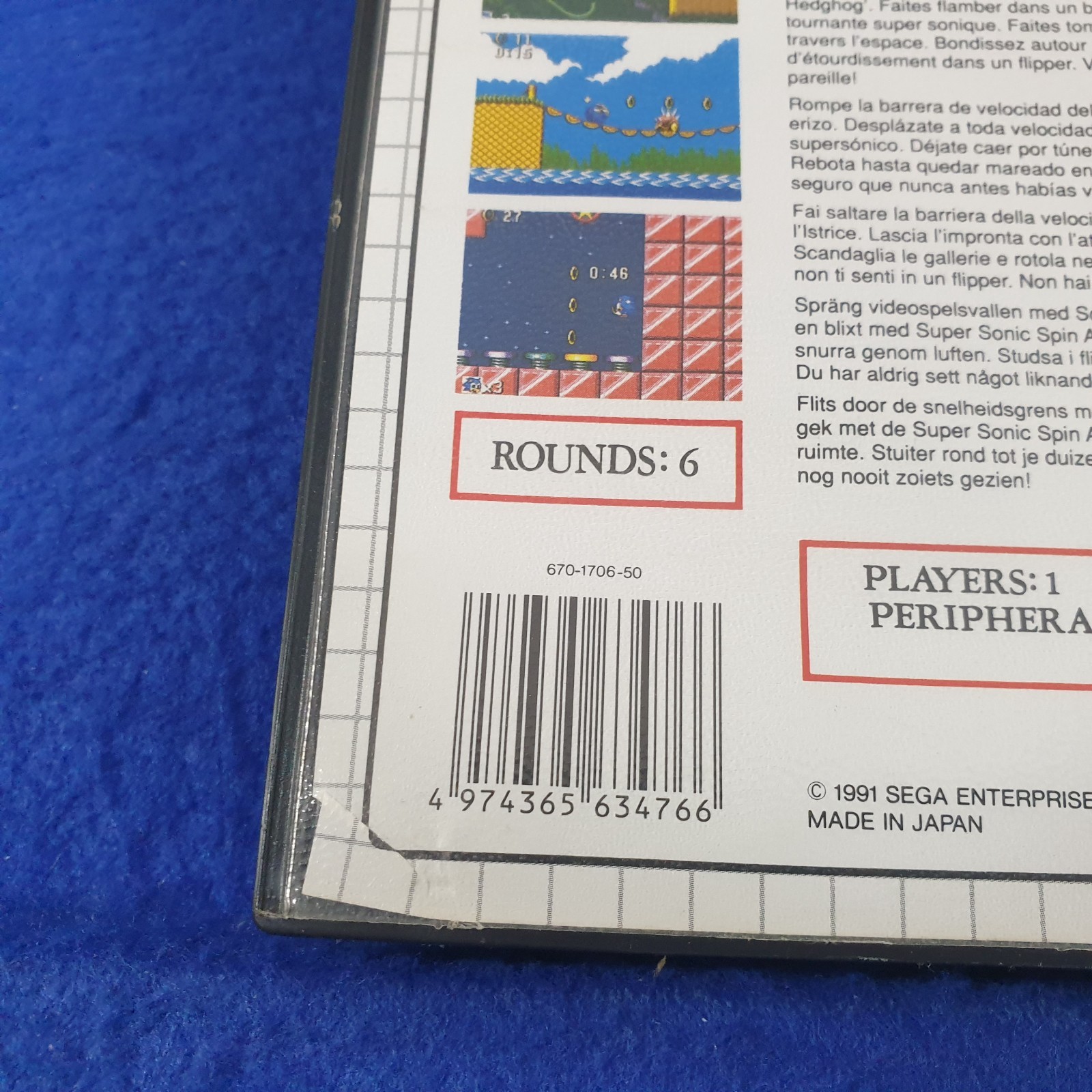 Master System SONIC THE HEDGEHOG x2 Games 1 + 2 Boxed&Complete PAL (Works in US)