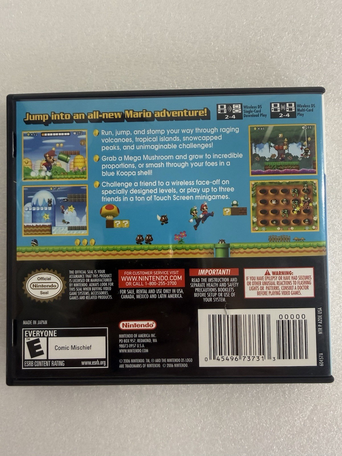 New Super Mario Bros Nintendo DS Complete CIB Manual & Inserts Tested Authentic