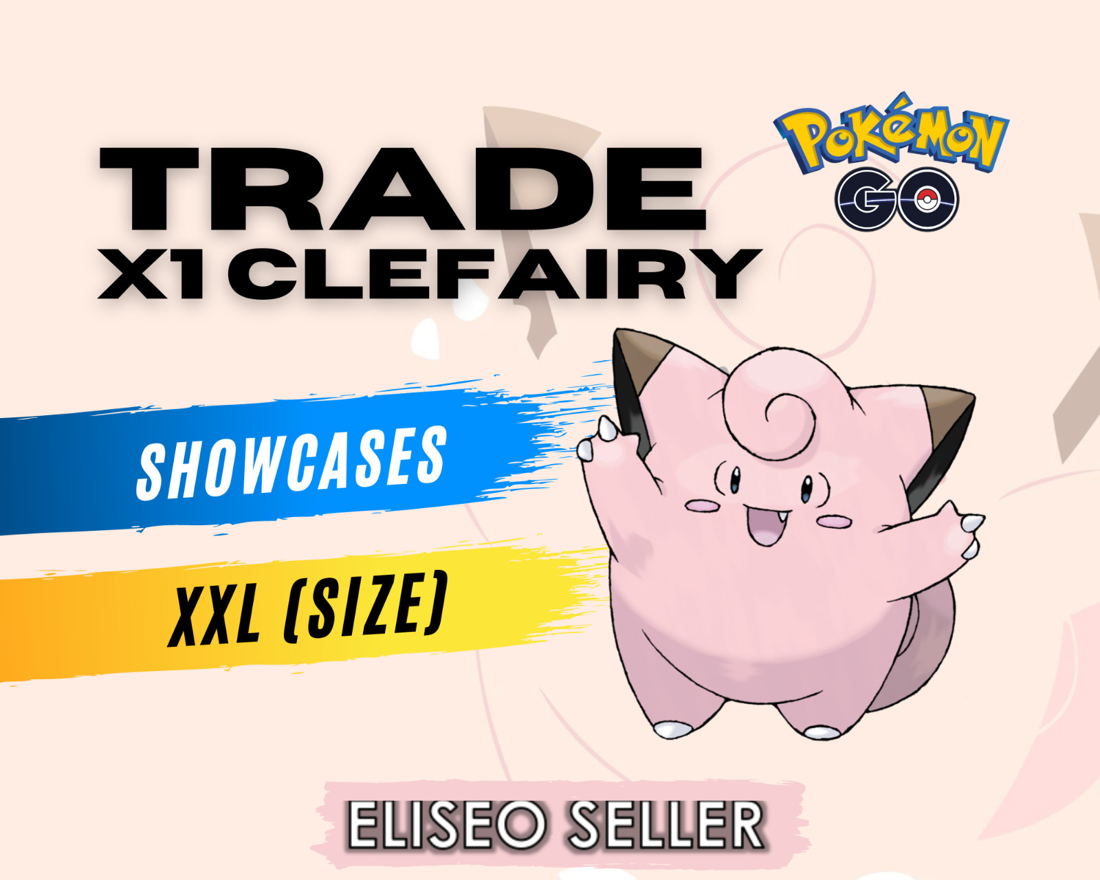 1x Clefairy XXL – Pokemon Clefairy XXL GO – Showcases