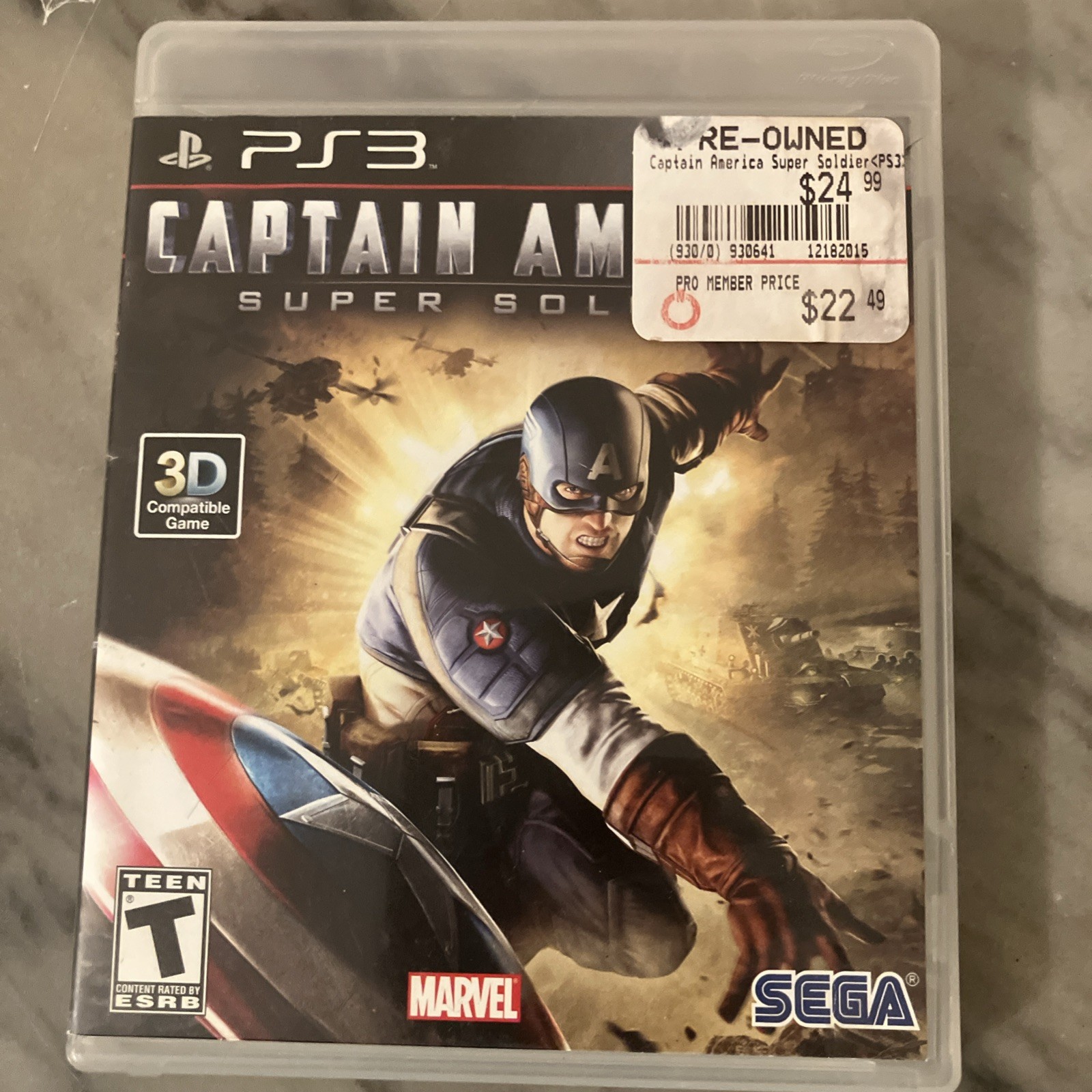 Captain America: Super Soldier Sony PlayStation 3 PS3 No Manual. Tested