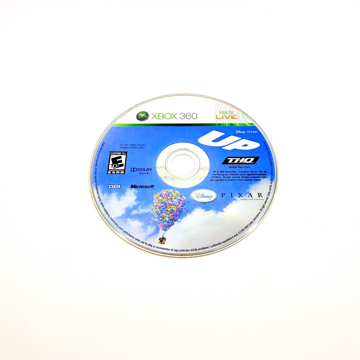 Disney Pixar Up (Microsoft Xbox 360, 2009) Tested Working Disc Only
